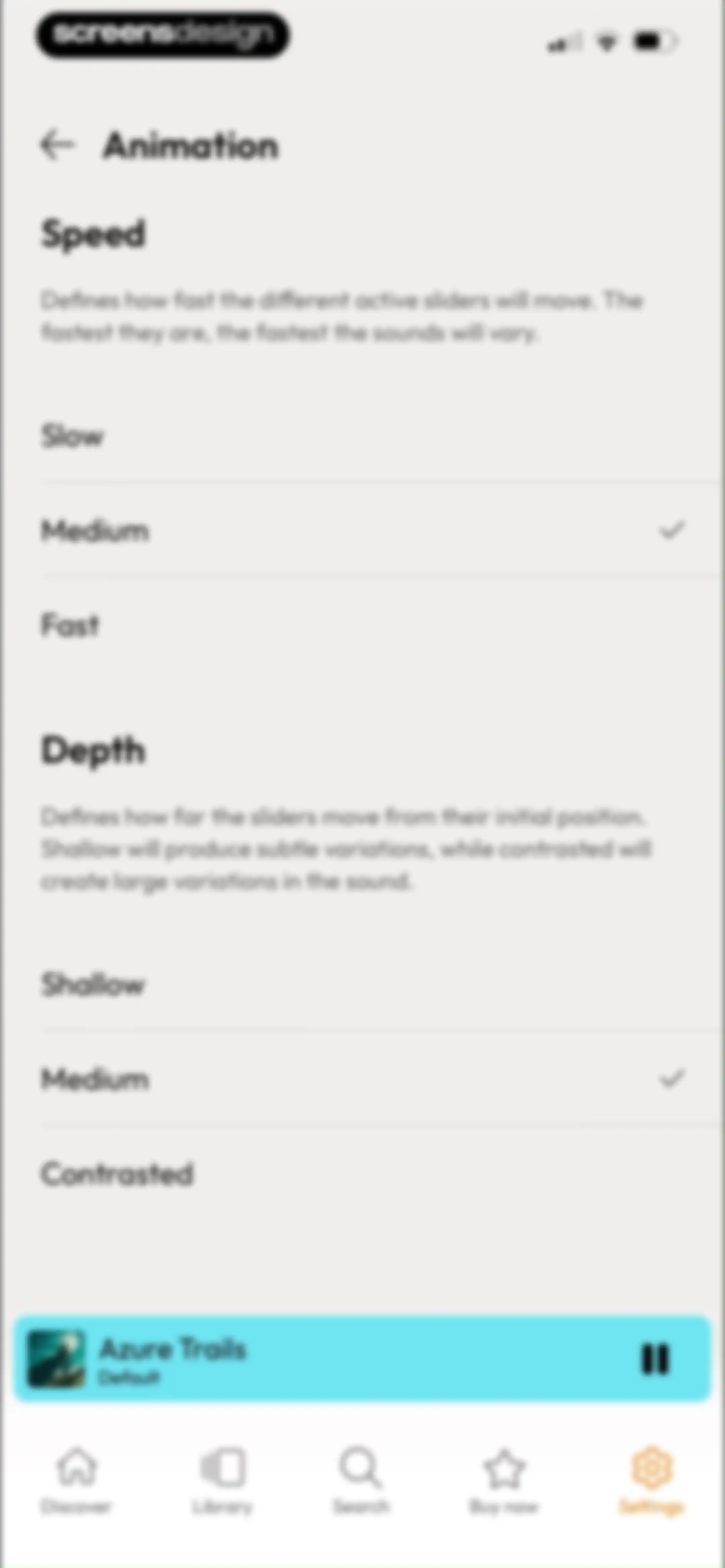 myNoise: Focus · Relax · Sleep screen 42