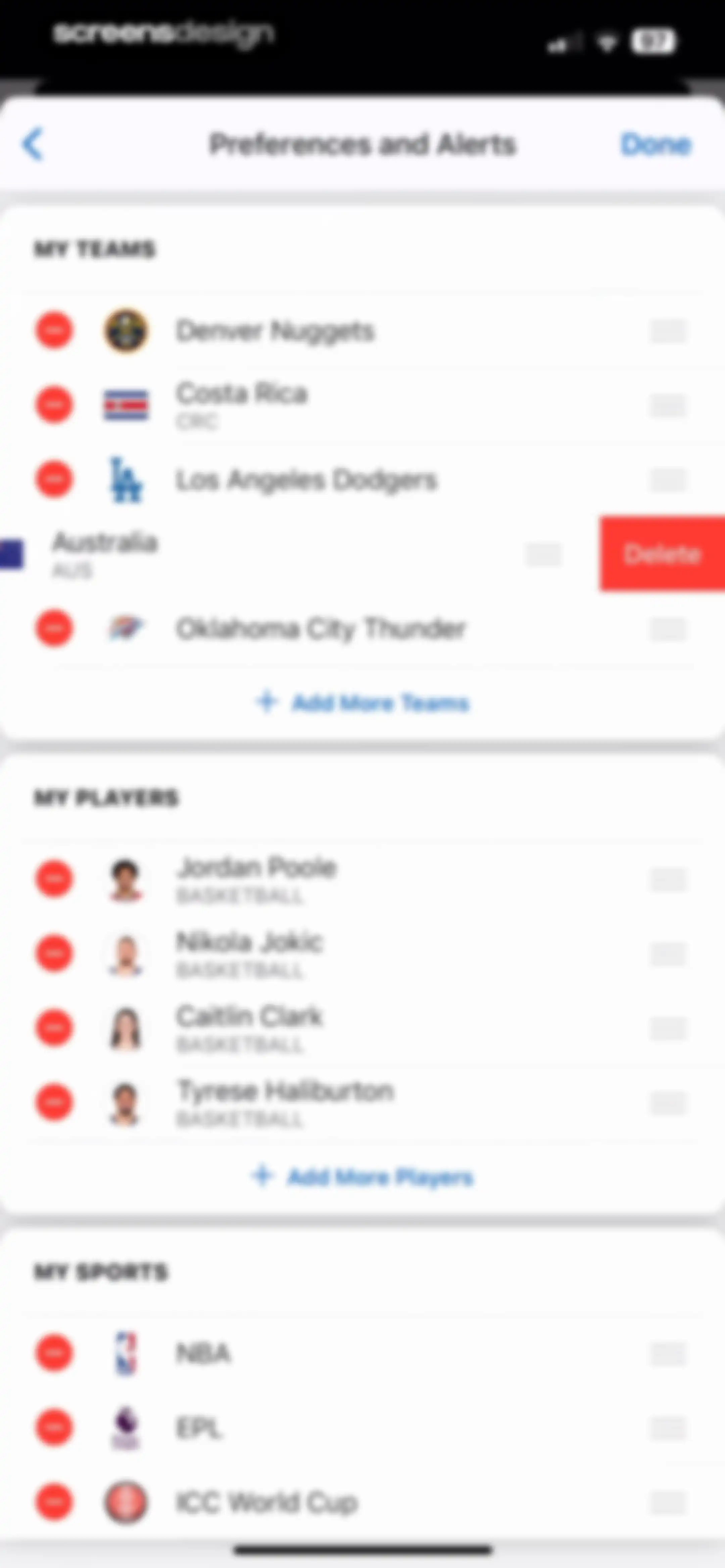 ESPN: Live Sports & Scores screen 117