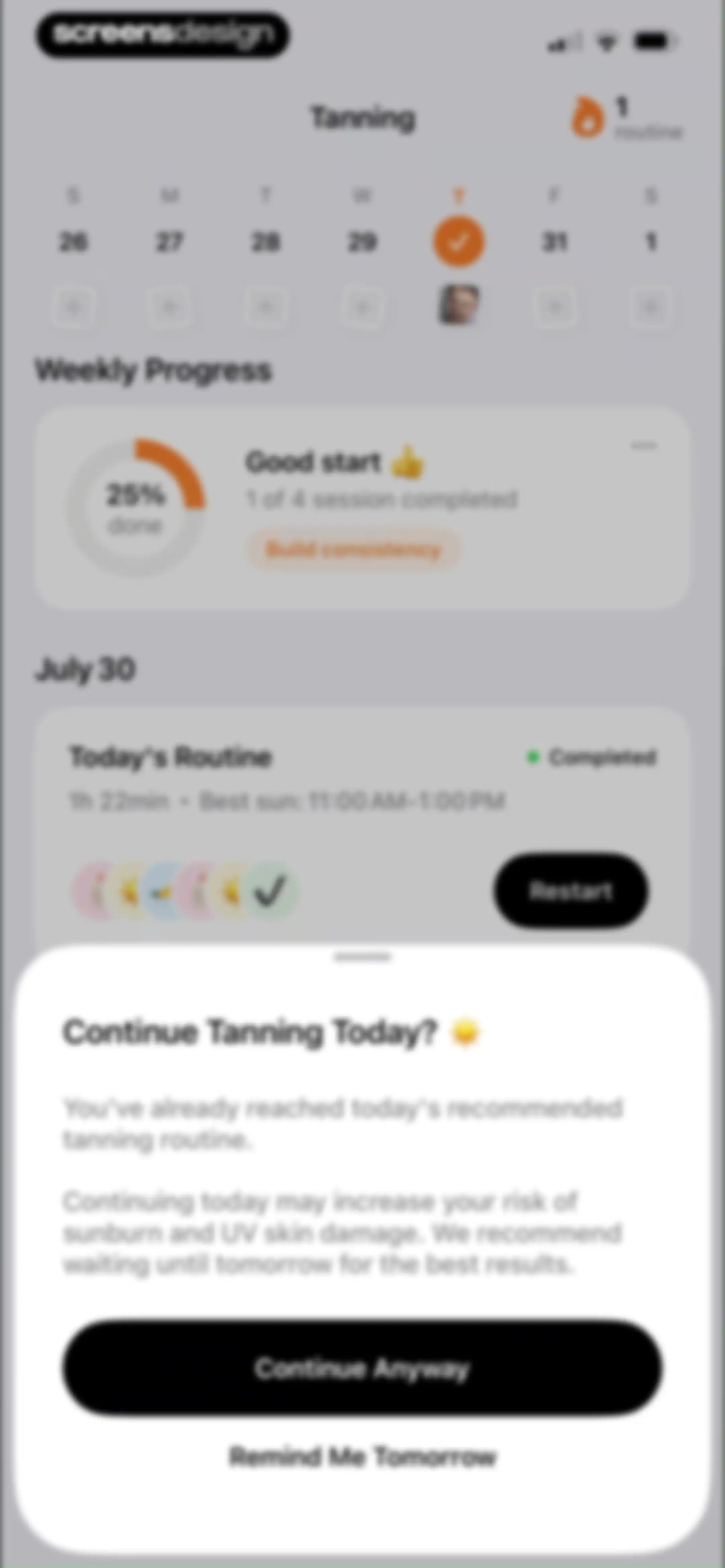 SunSafe: UV Index & Tanning screen 42
