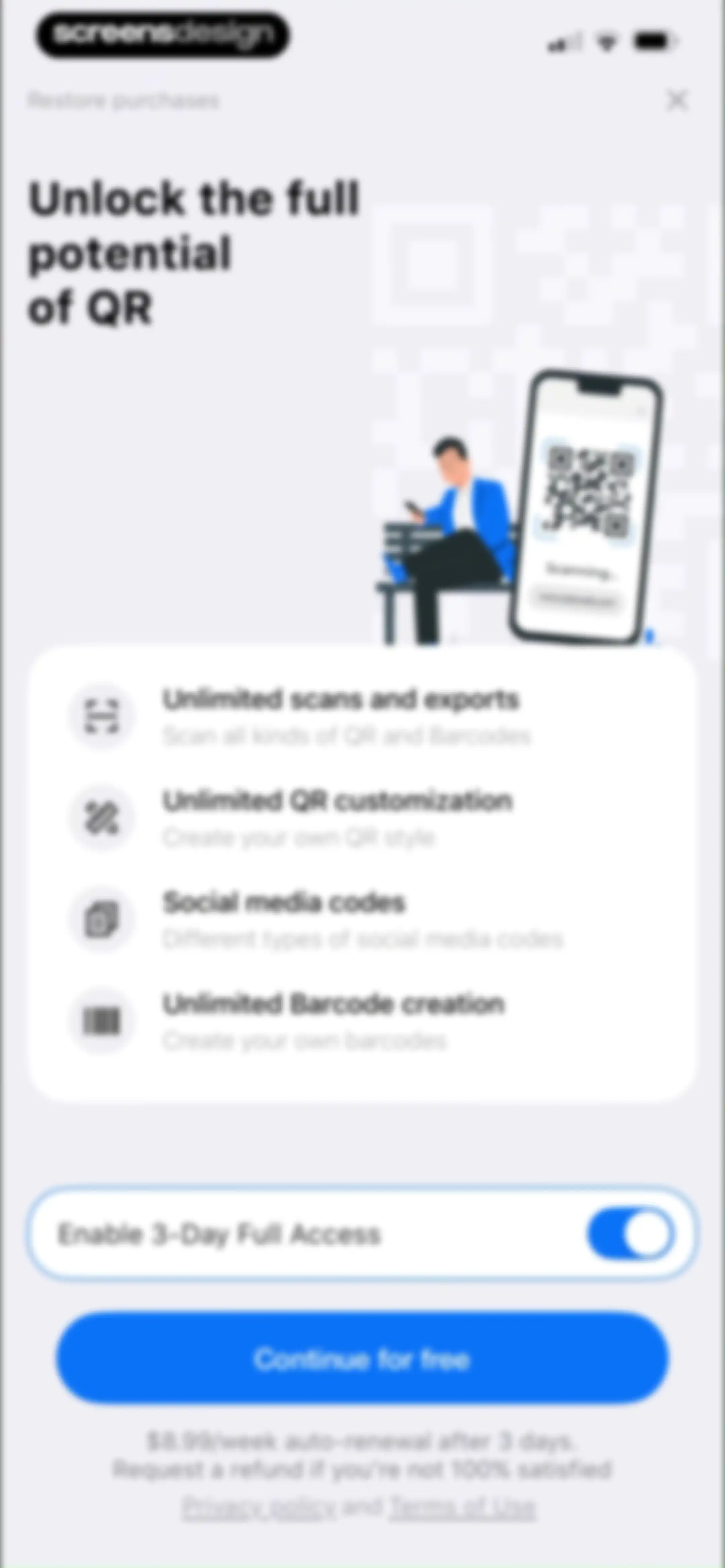 QR Code Scanner & AI Generator screen 9