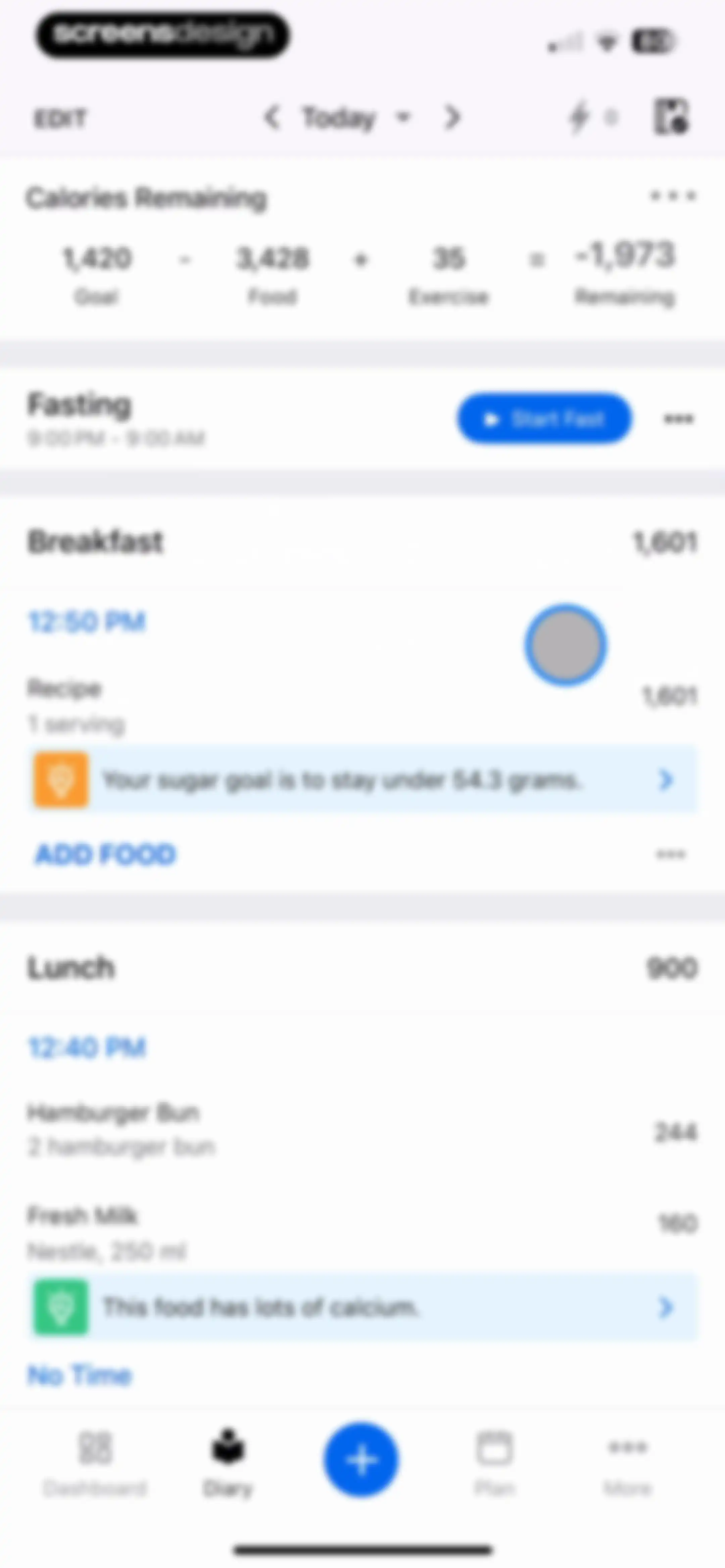 MyFitnessPal: Calorie Counter screen 216