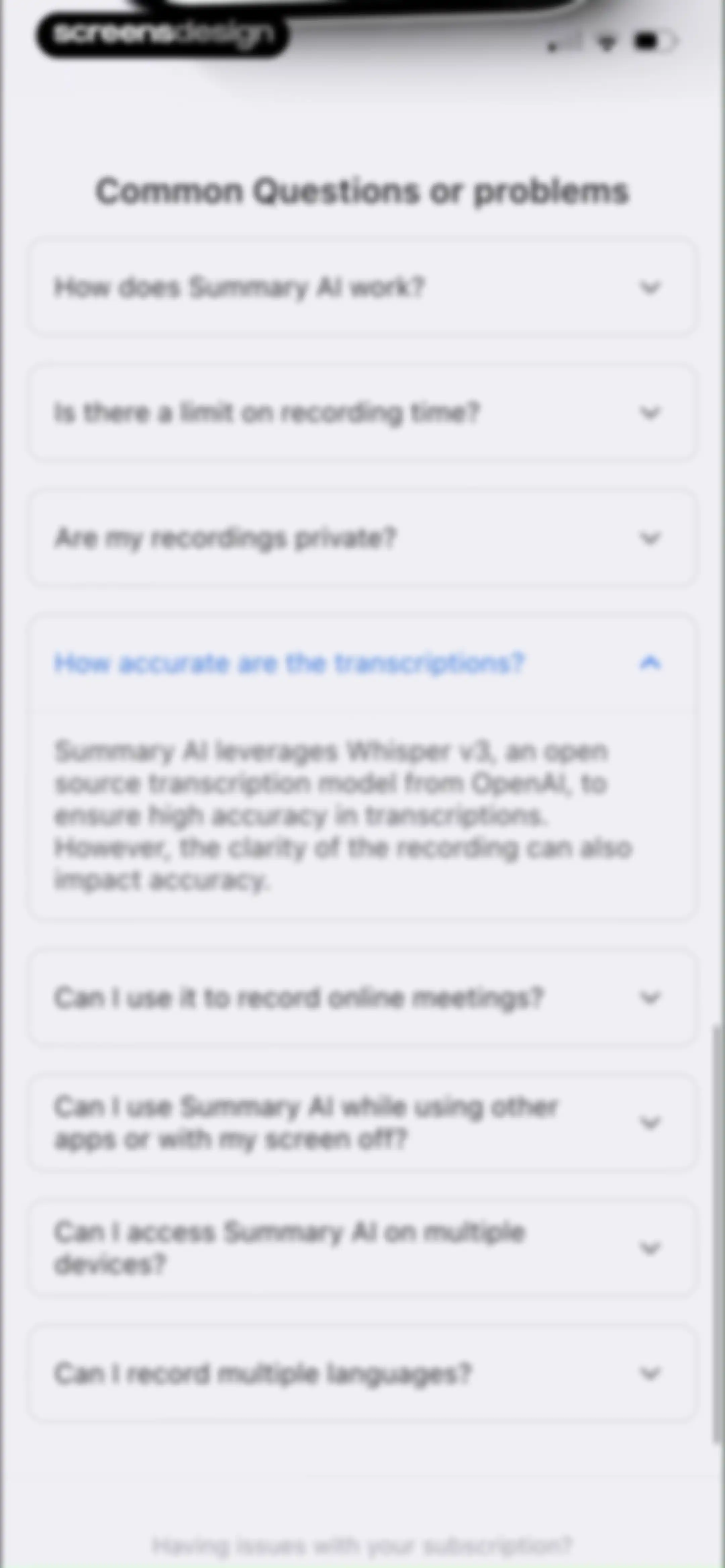 Summary - AI Note Taker screen 26
