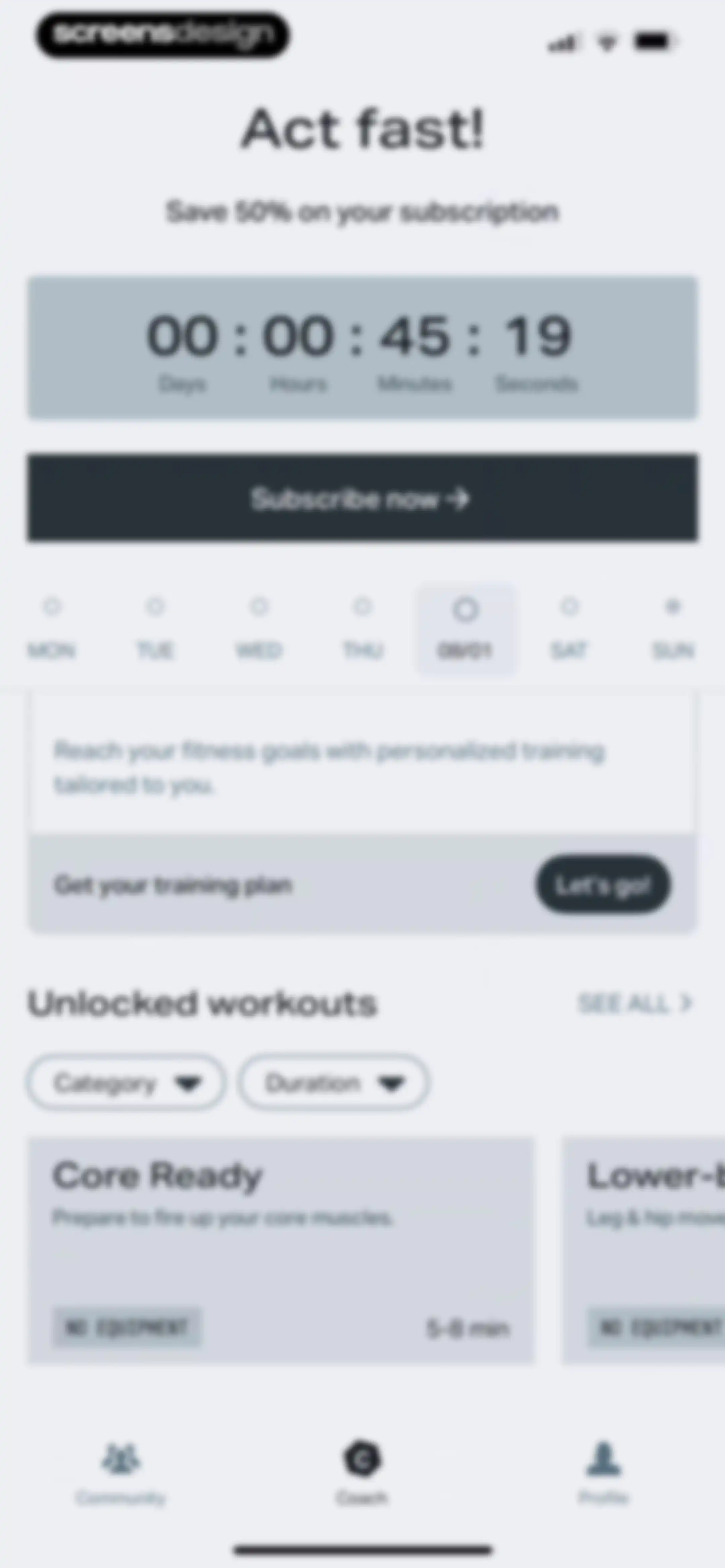 Freeletics: Workouts & Fitness screen 104