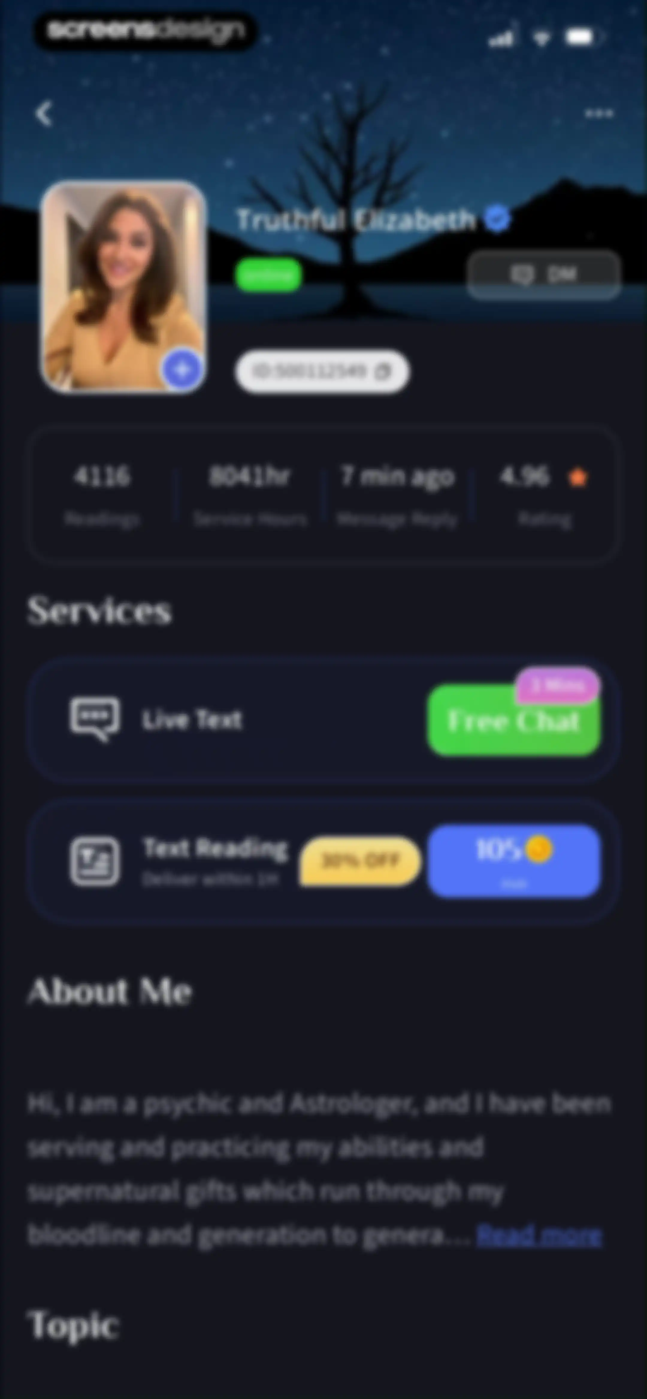 HealTalk - Text Reading screen 63