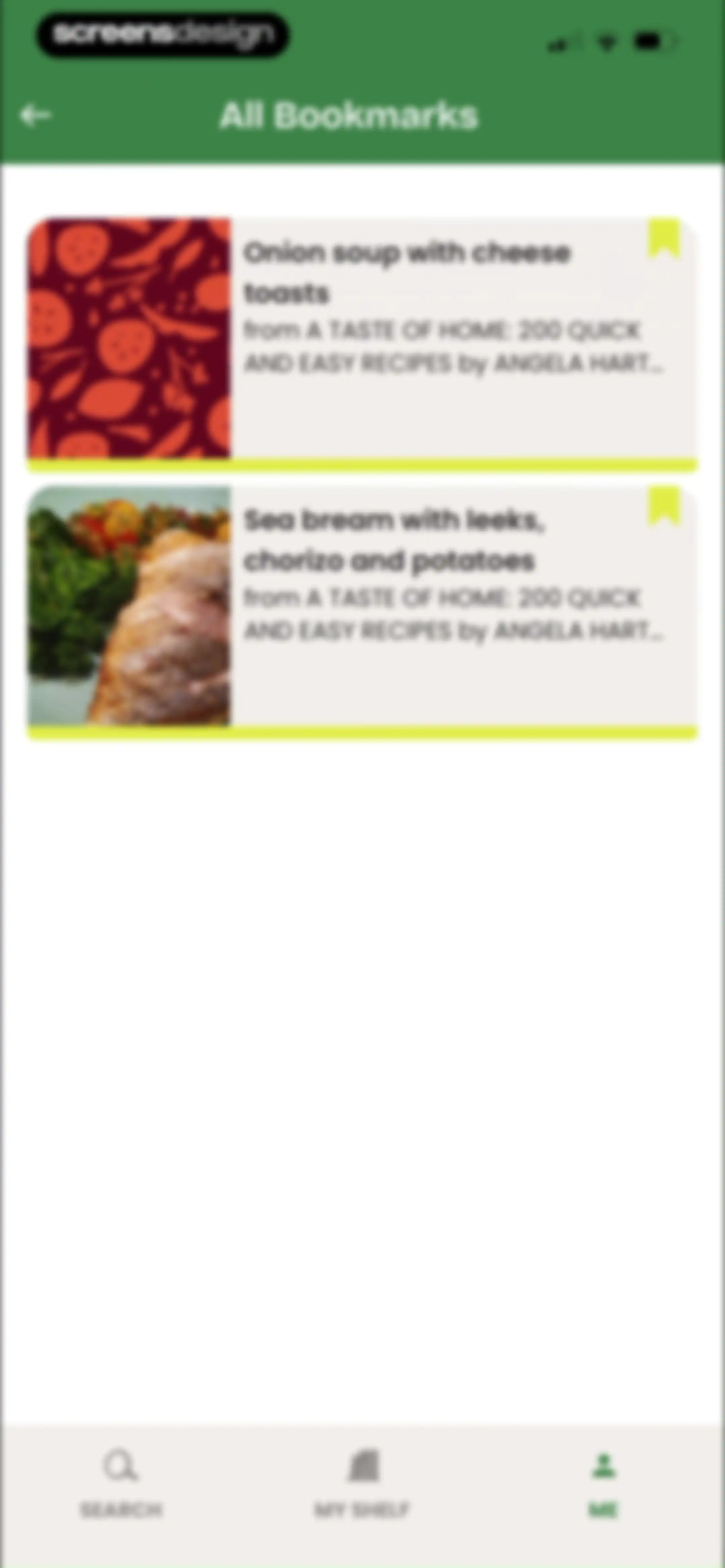 CookShelf: Search Cookbooks screen 92
