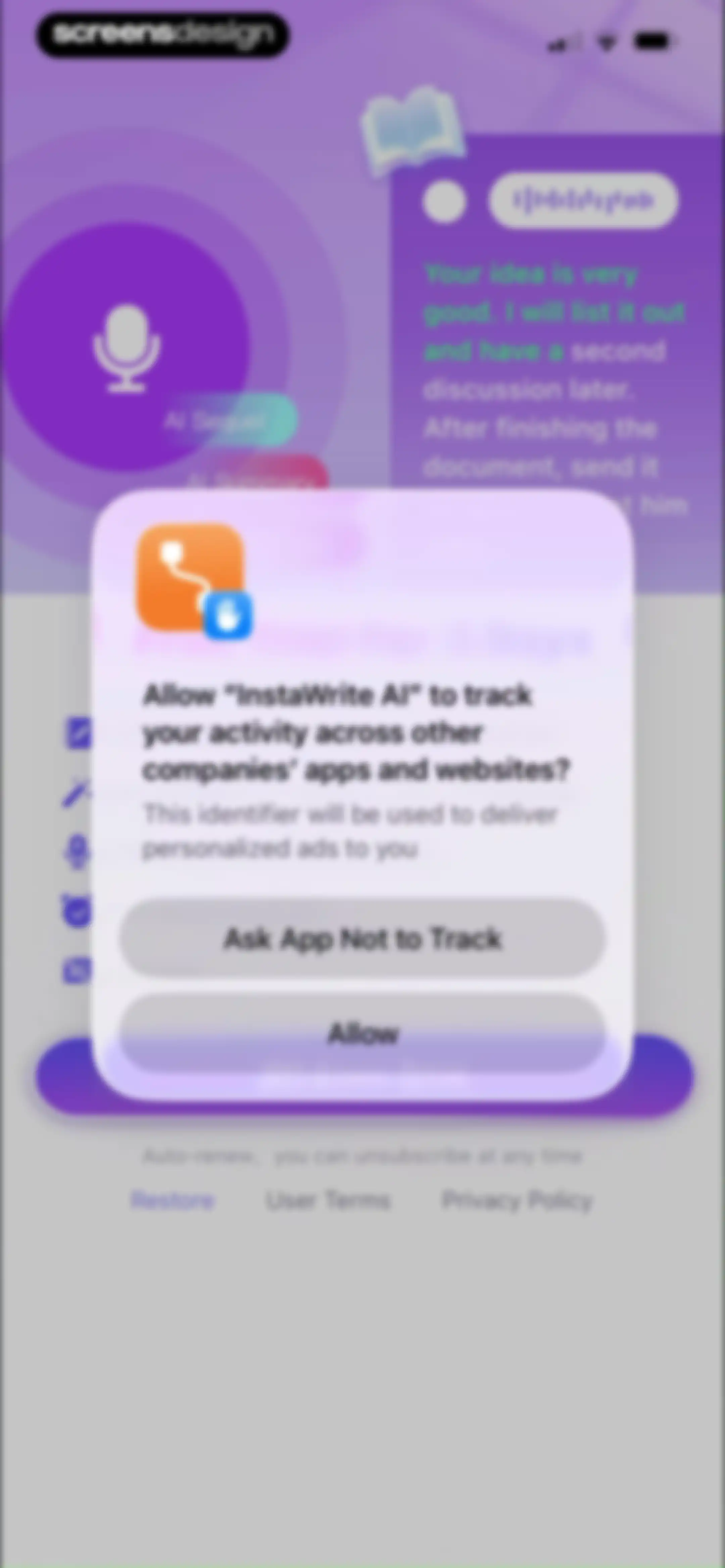 WriteSwift AI - Note Taking screen 2