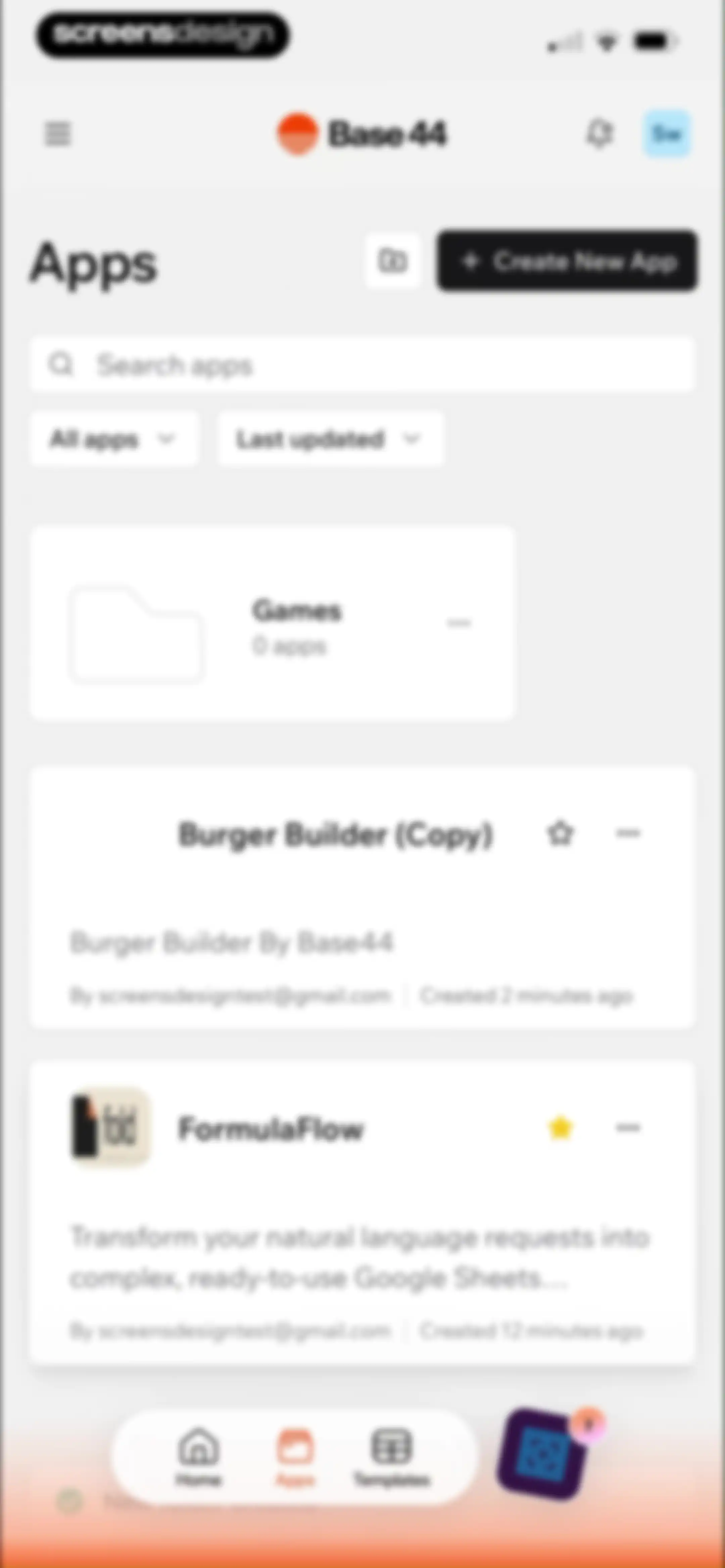 Base44: Build with AI screen 109