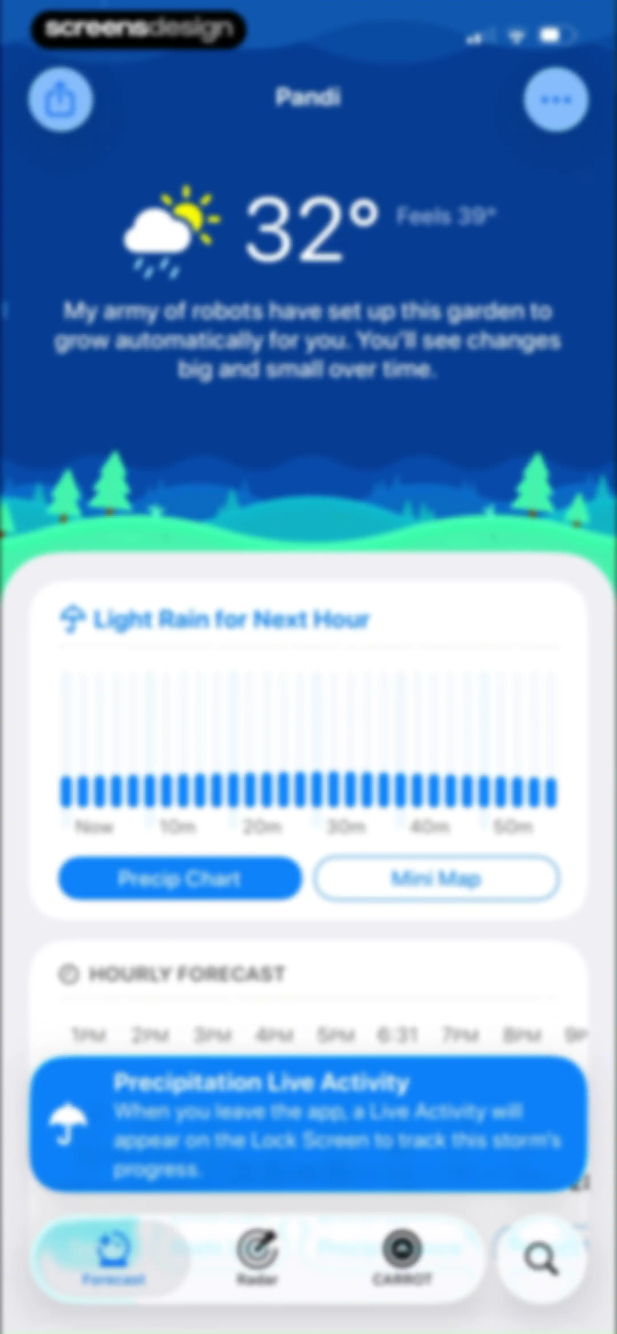 CARROT Weather: Alerts & Radar screen 24