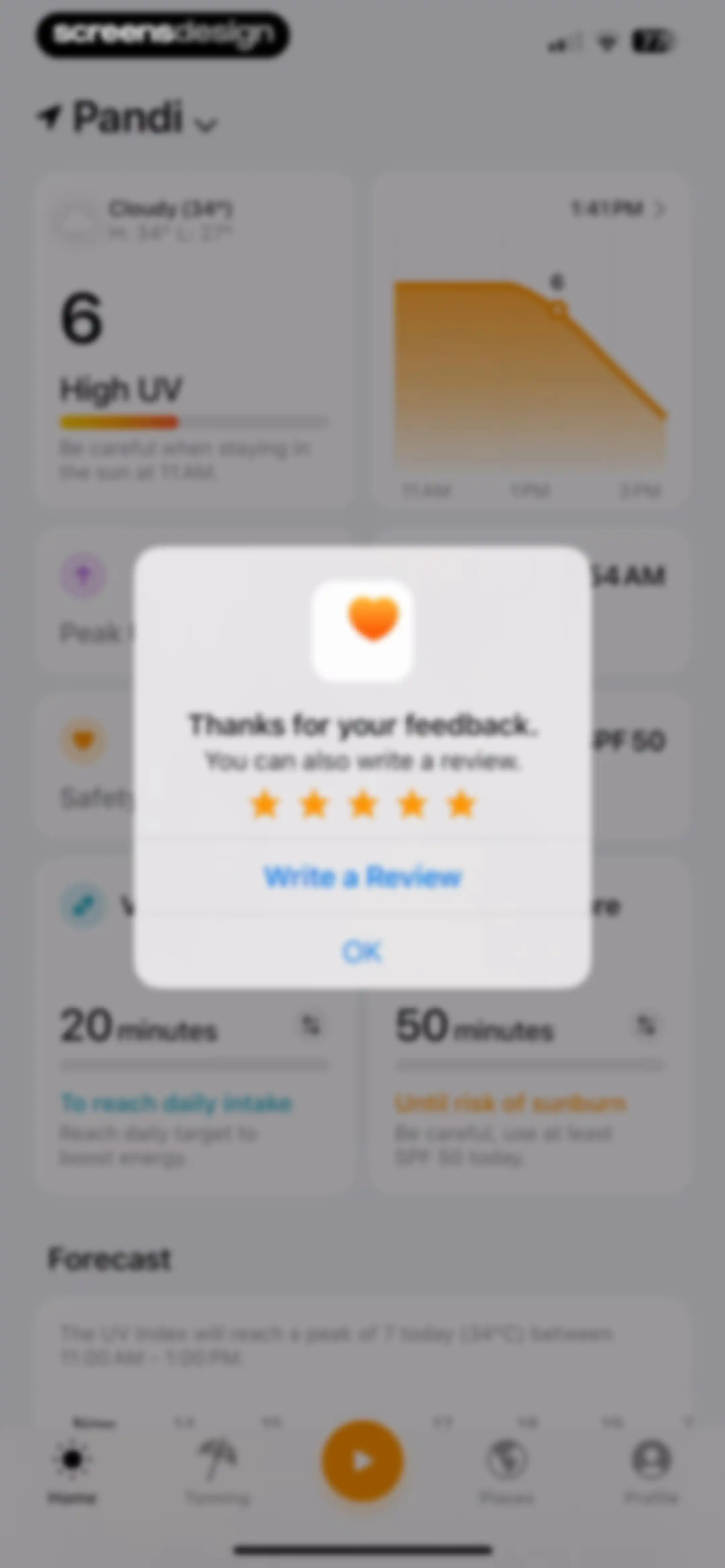 SunSafe: UV Index & Tanning screen 32