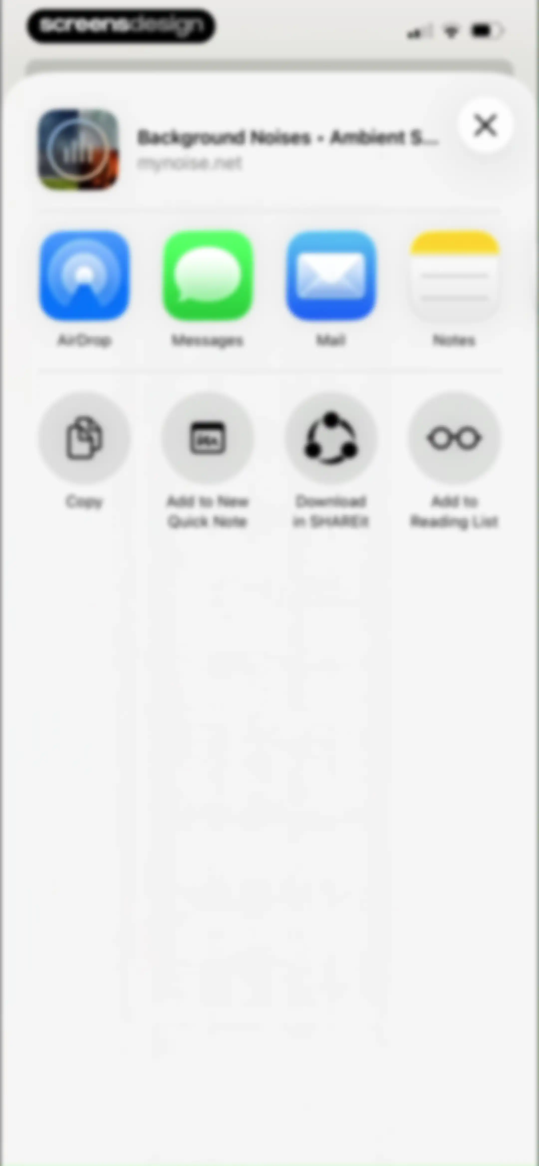myNoise: Focus · Relax · Sleep screen 44