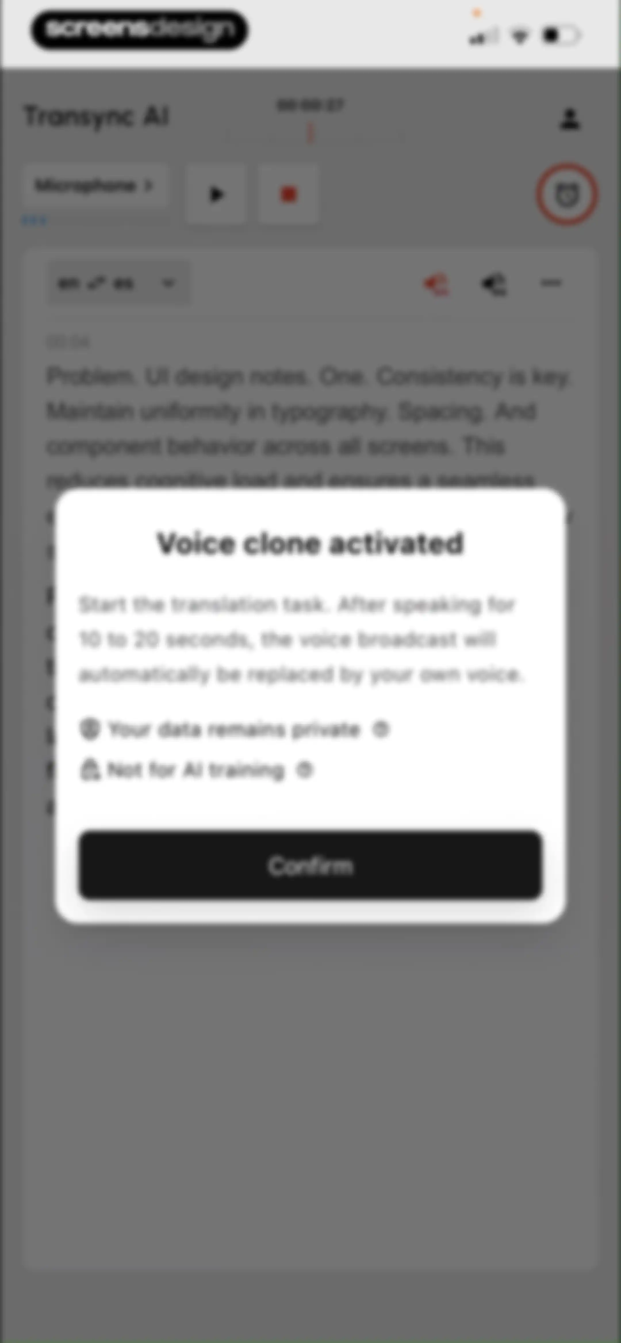 Transync AI - Translator screen 20