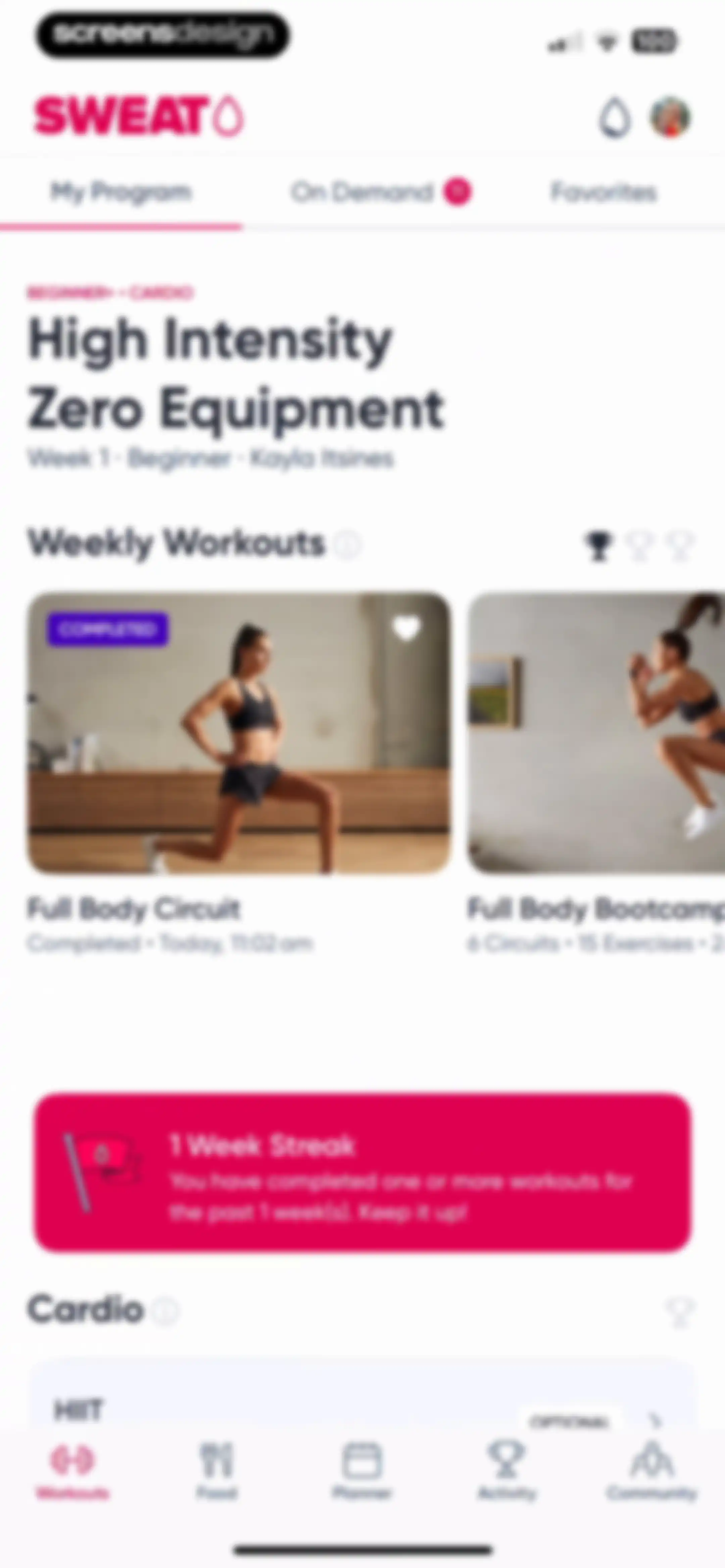 Sweat: Fitness App For Women screen 98