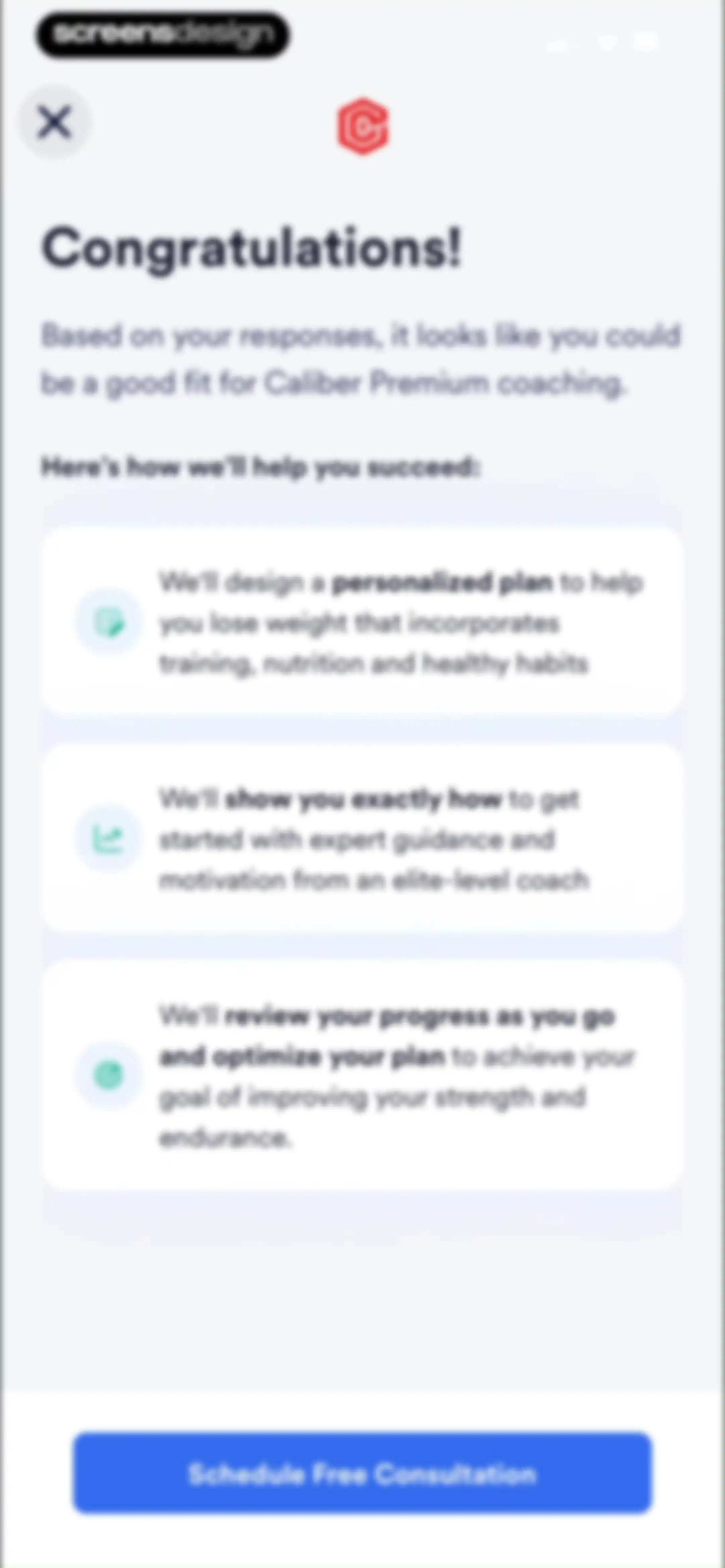 Caliber: Strength Training screen 102