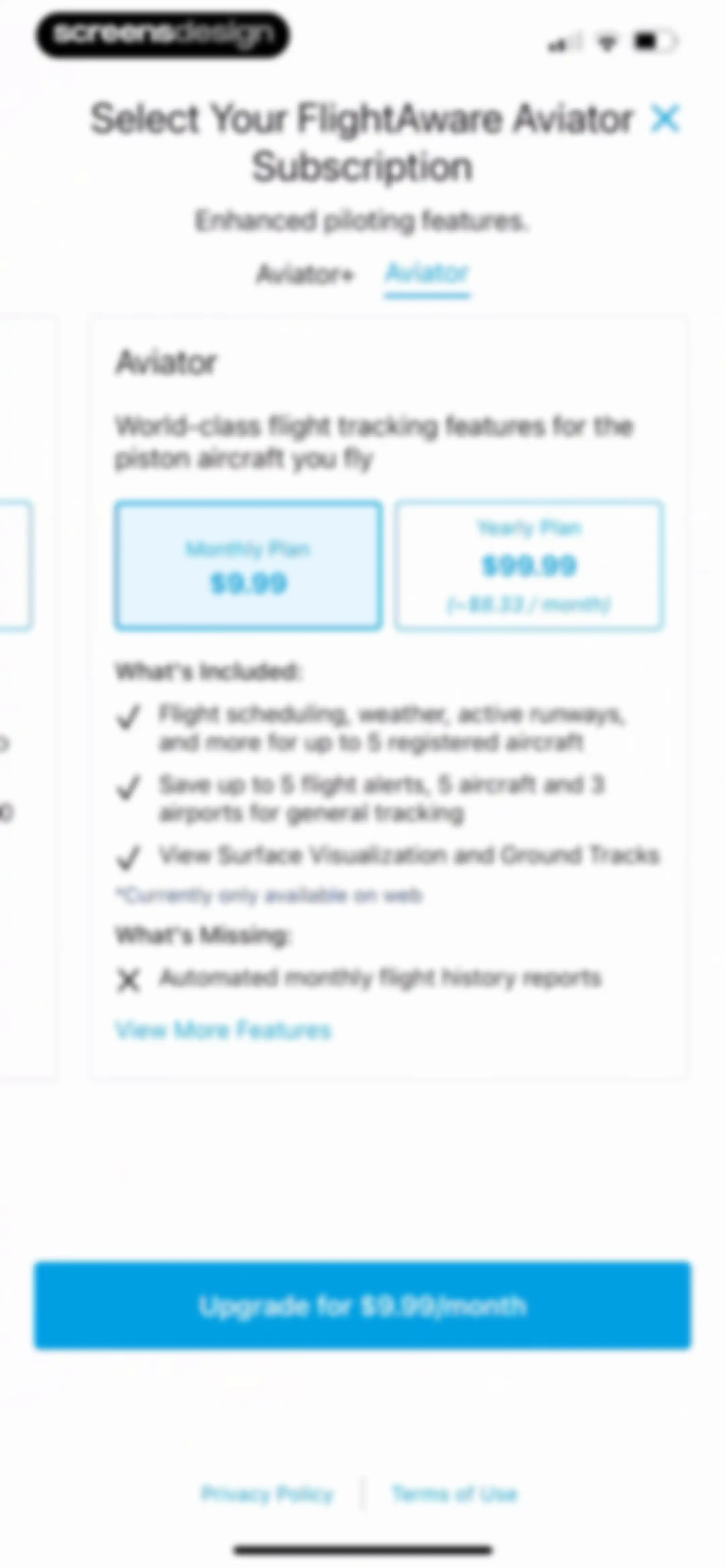 FlightAware Flight Tracker screen 98