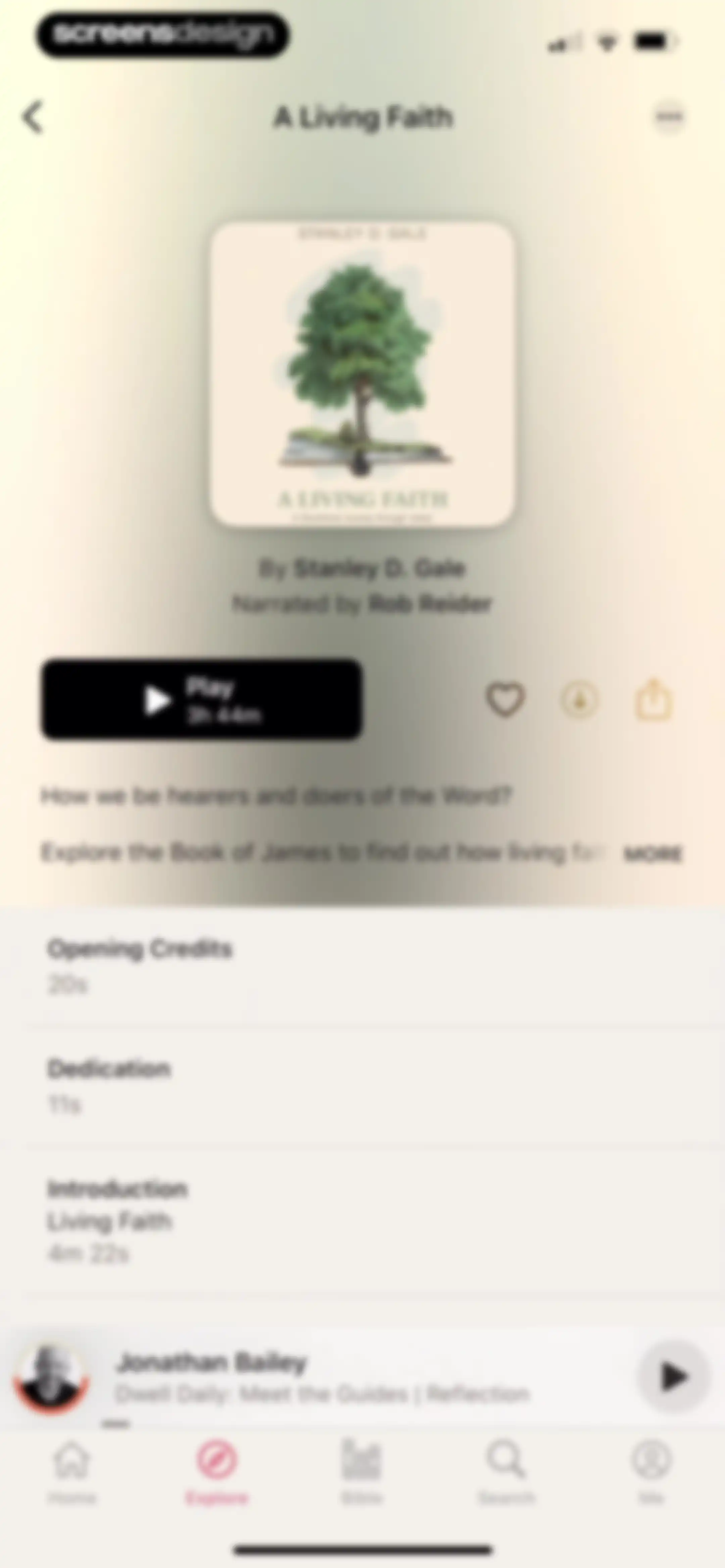 Dwell: Audio Bible screen 72