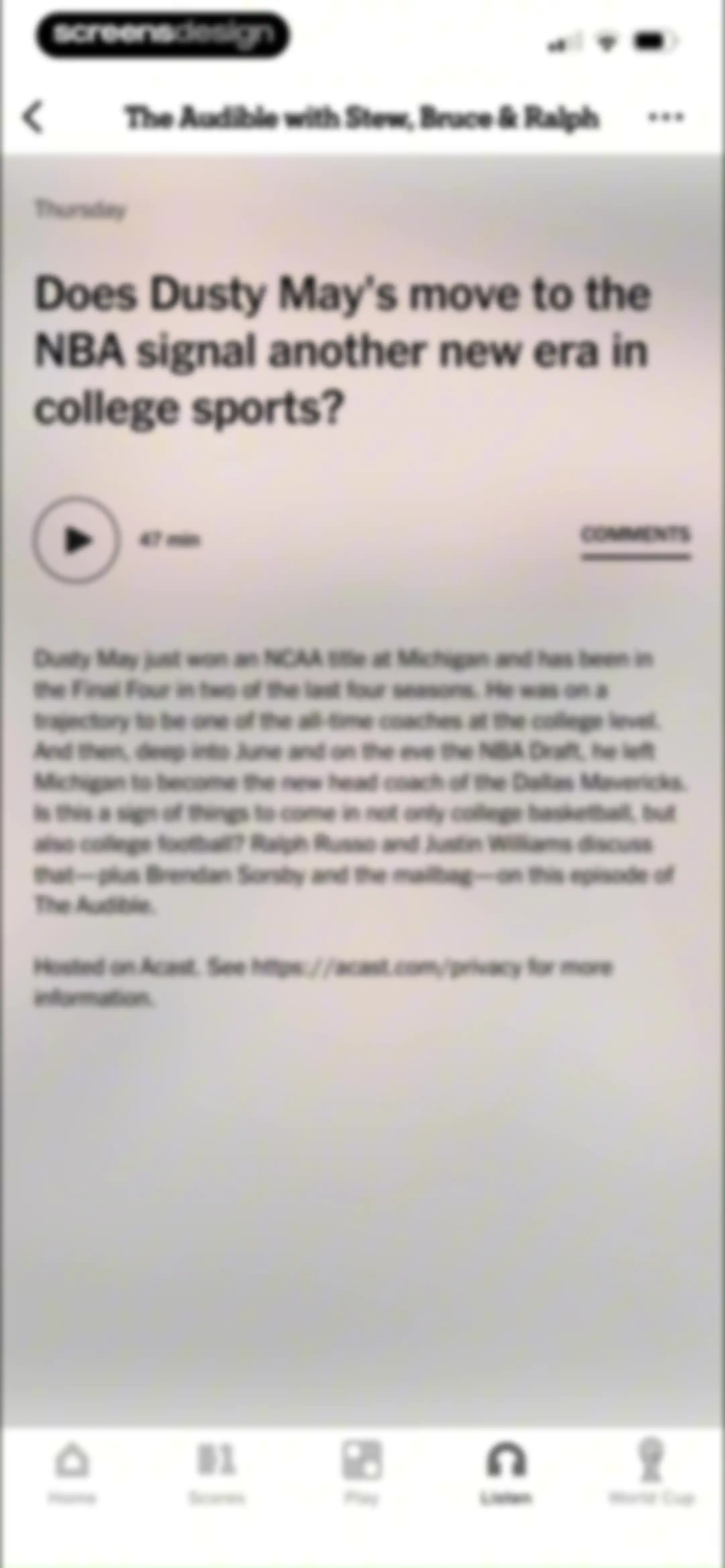The Athletic: All Sports News screen 74