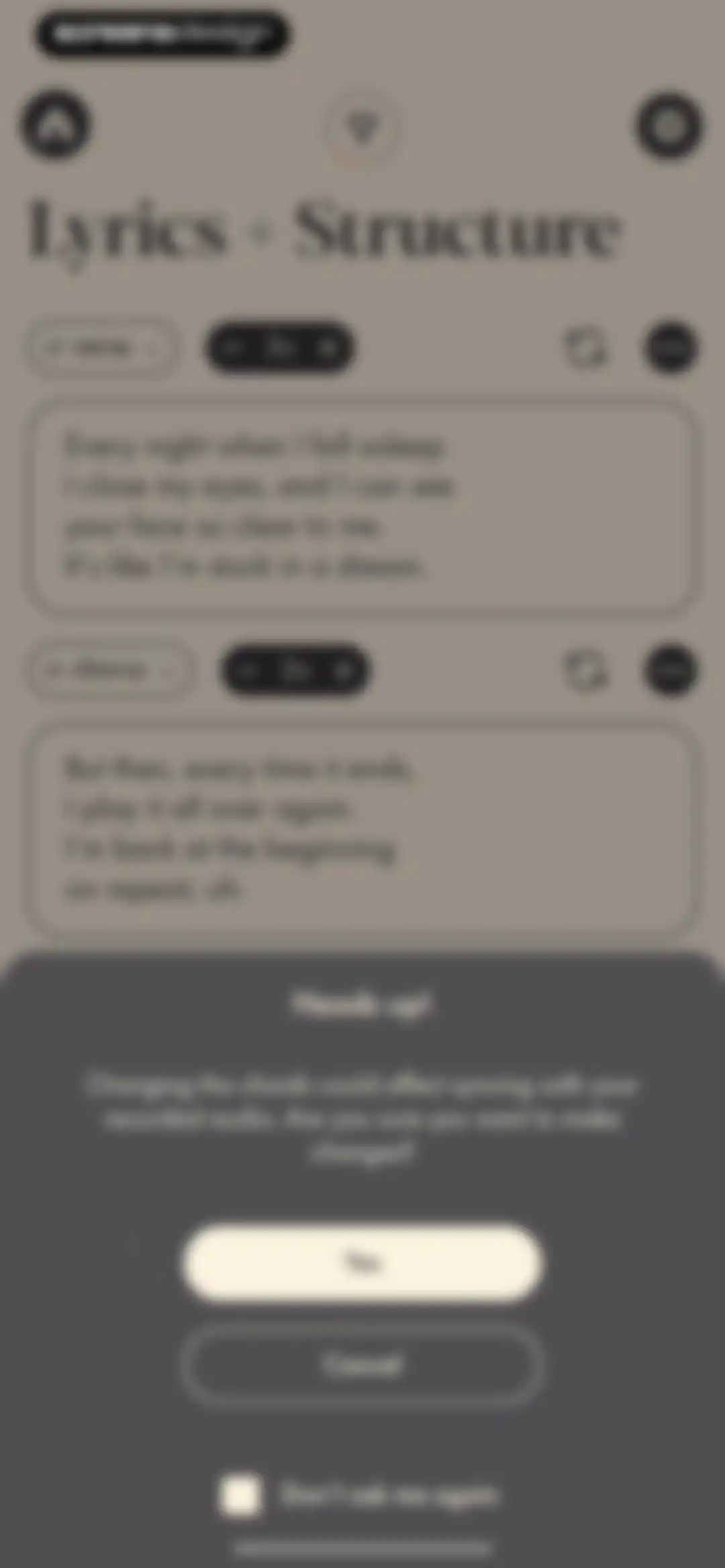 Demo: Songwriting Studio screen 44