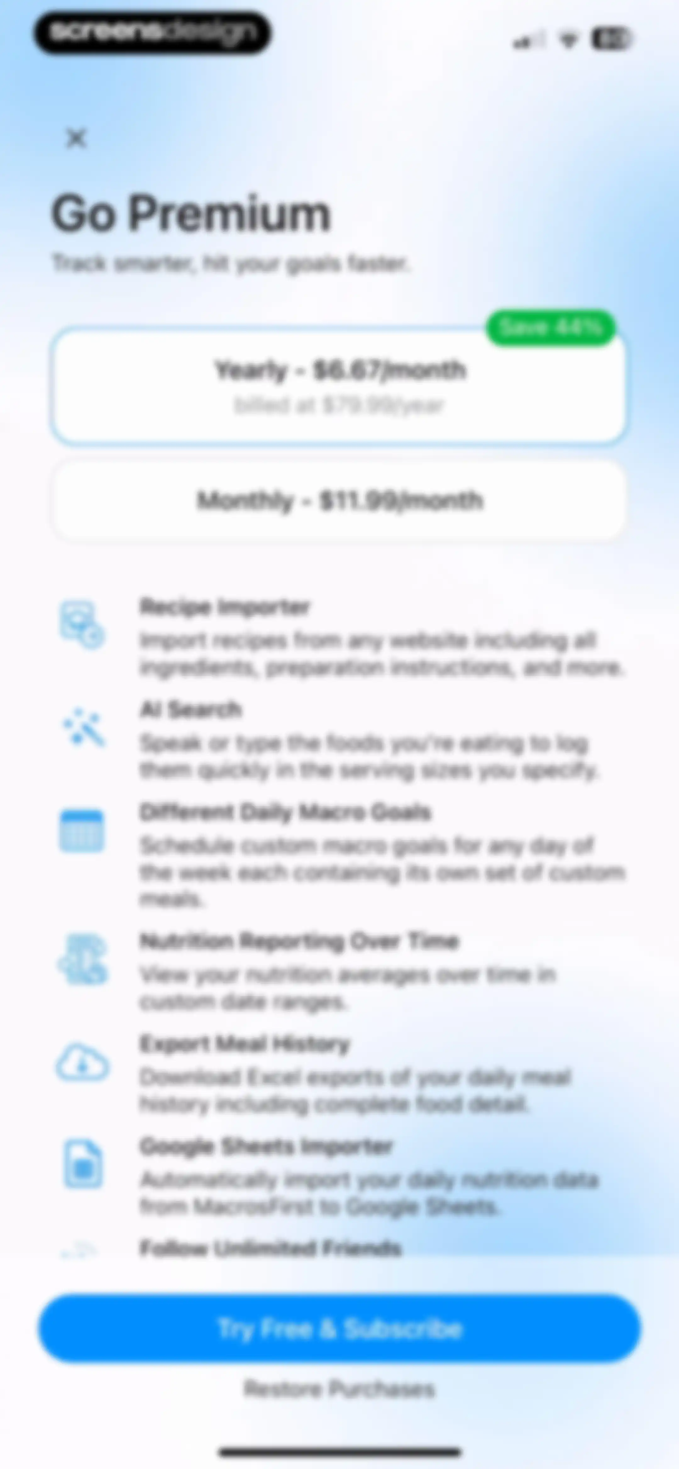 MacrosFirst - Macro Tracker screen 27