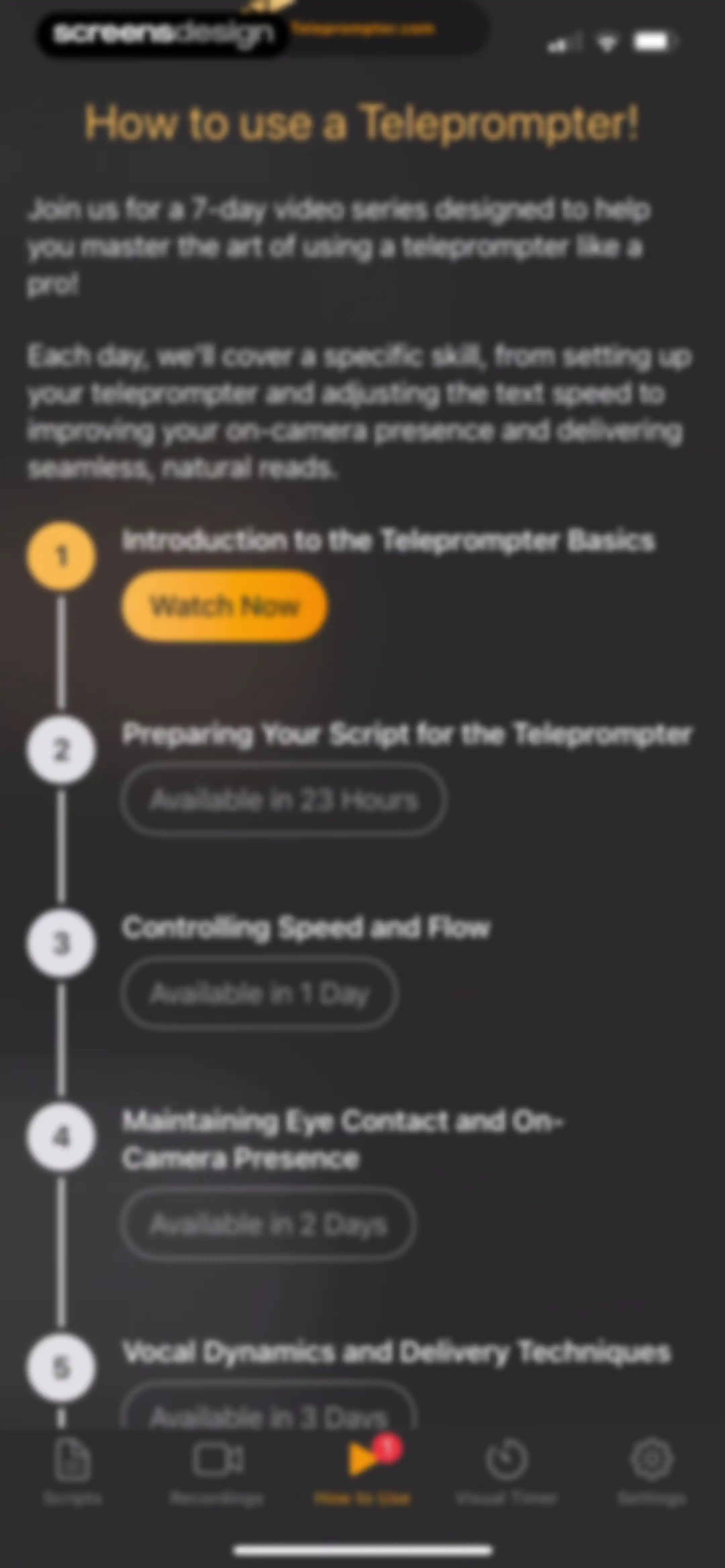 Teleprompter.com screen 129