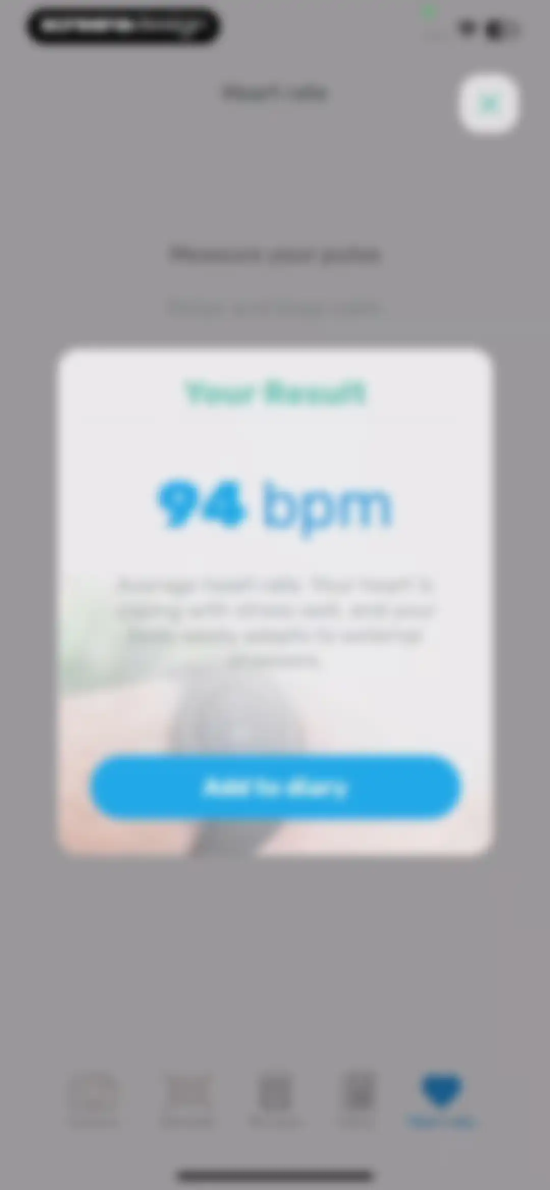 Pulse Checker. Calorie Manager screen 29