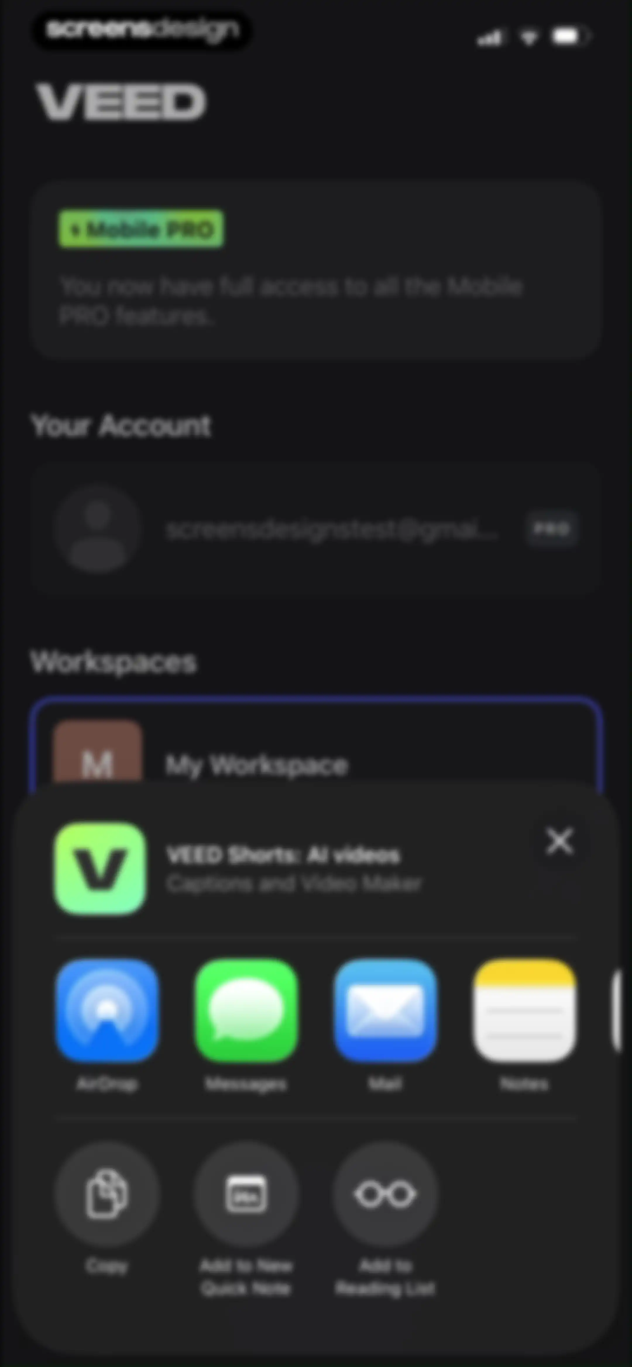 VEED Shorts: AI videos screen 90