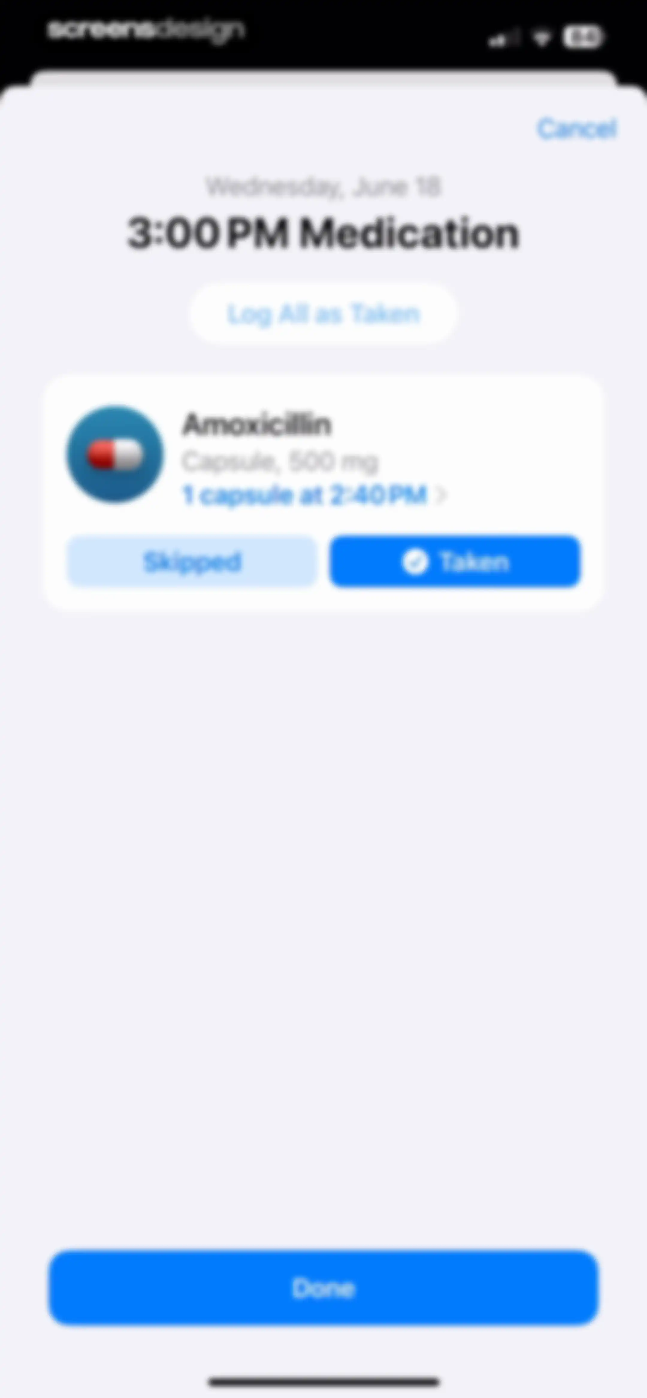 Apple Health screen 129