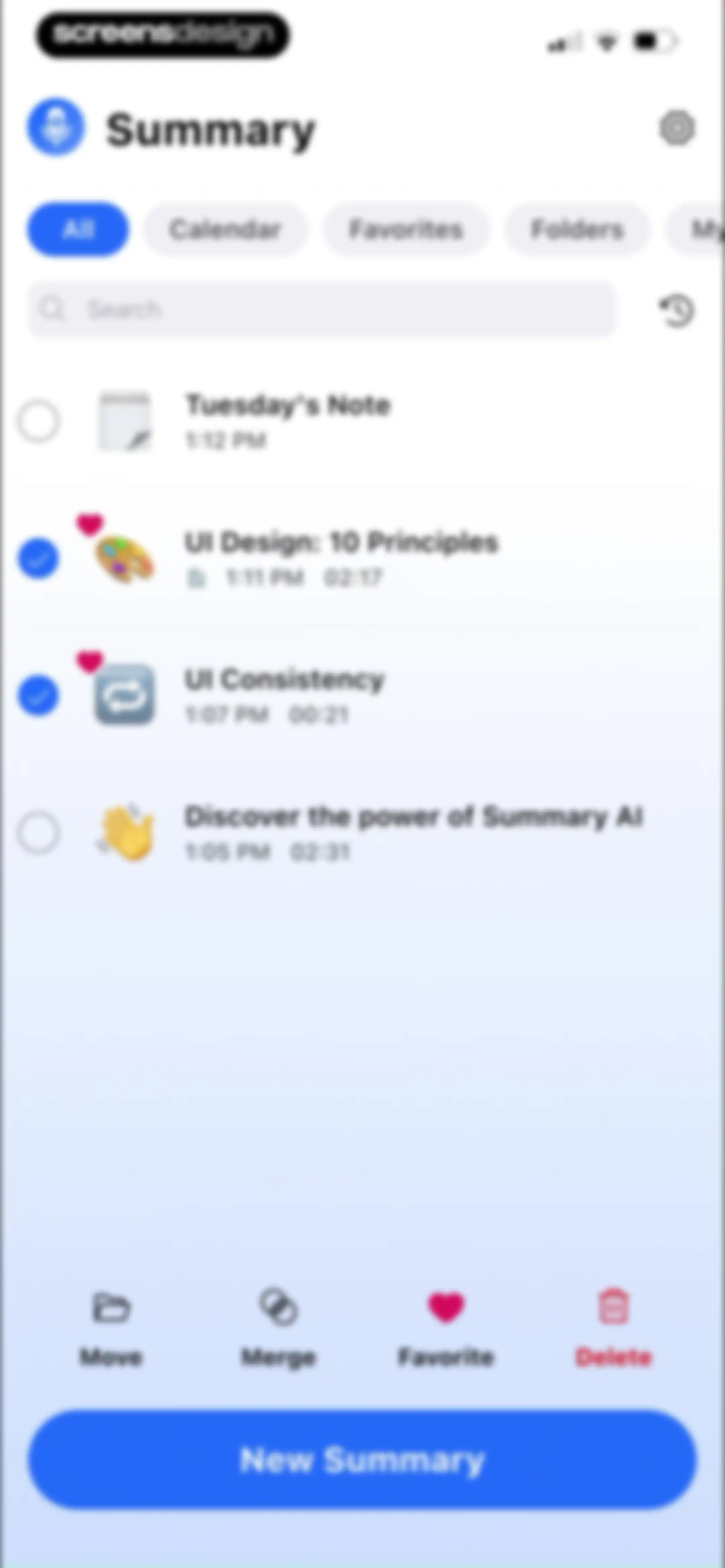 Summary - AI Note Taker screen 74