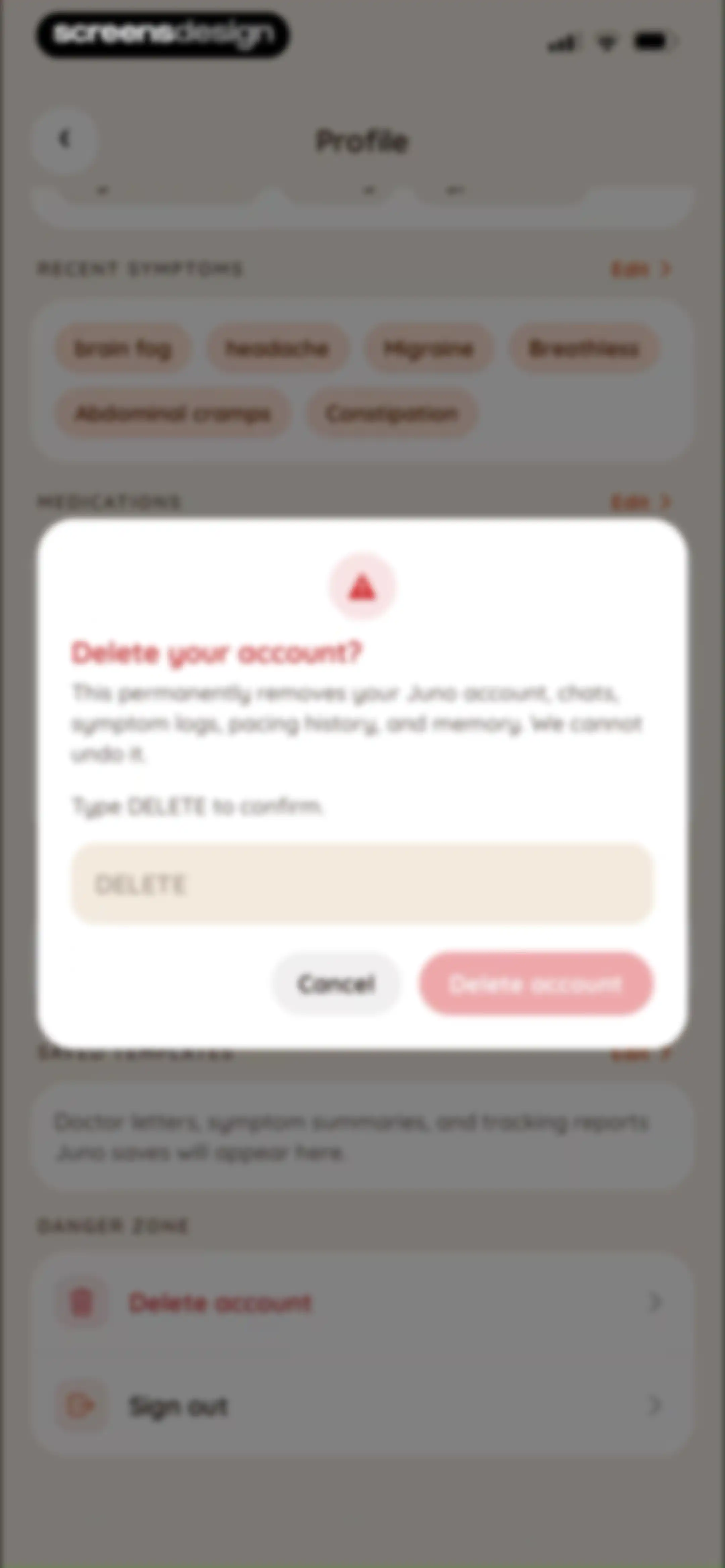 Juno: Chronic Illness Support screen 217