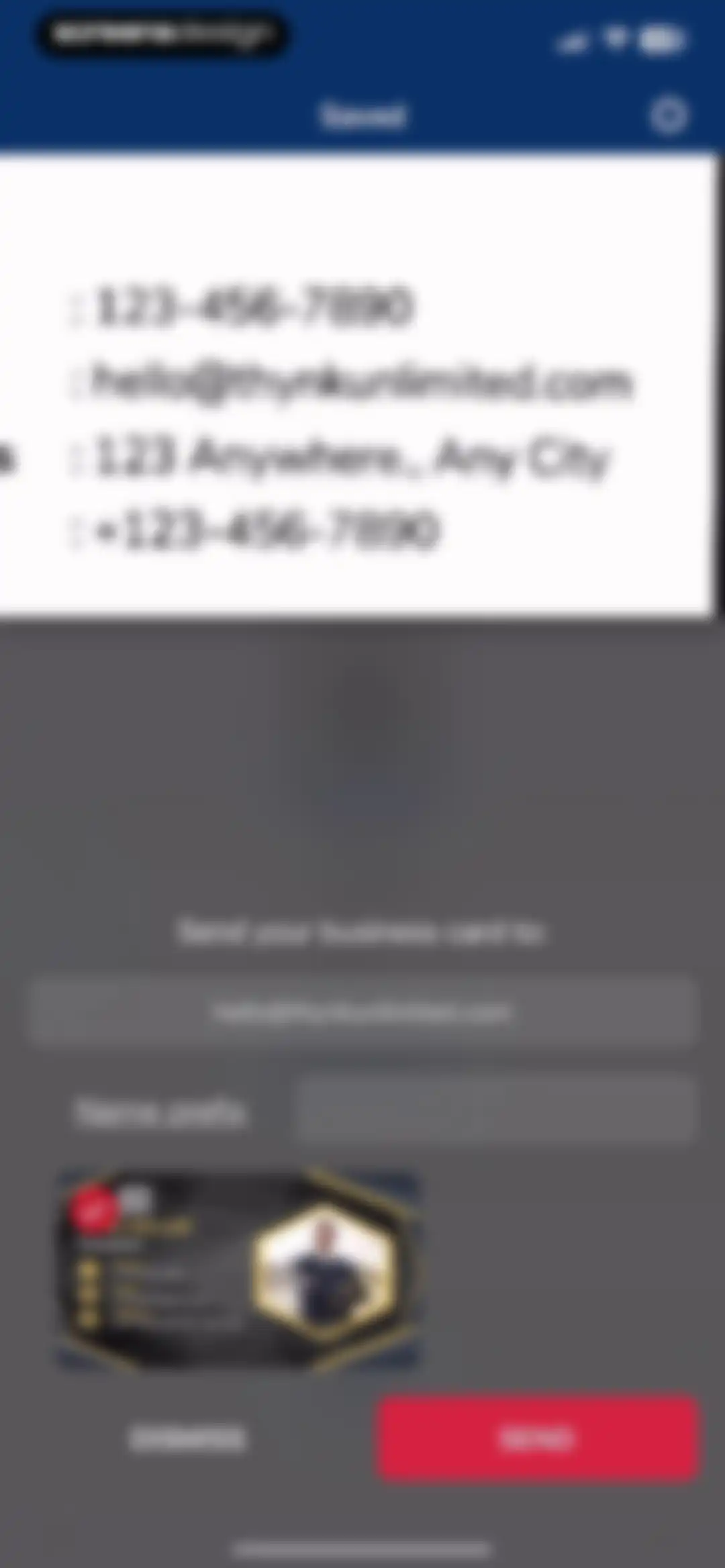 Business Card Reader screen 26