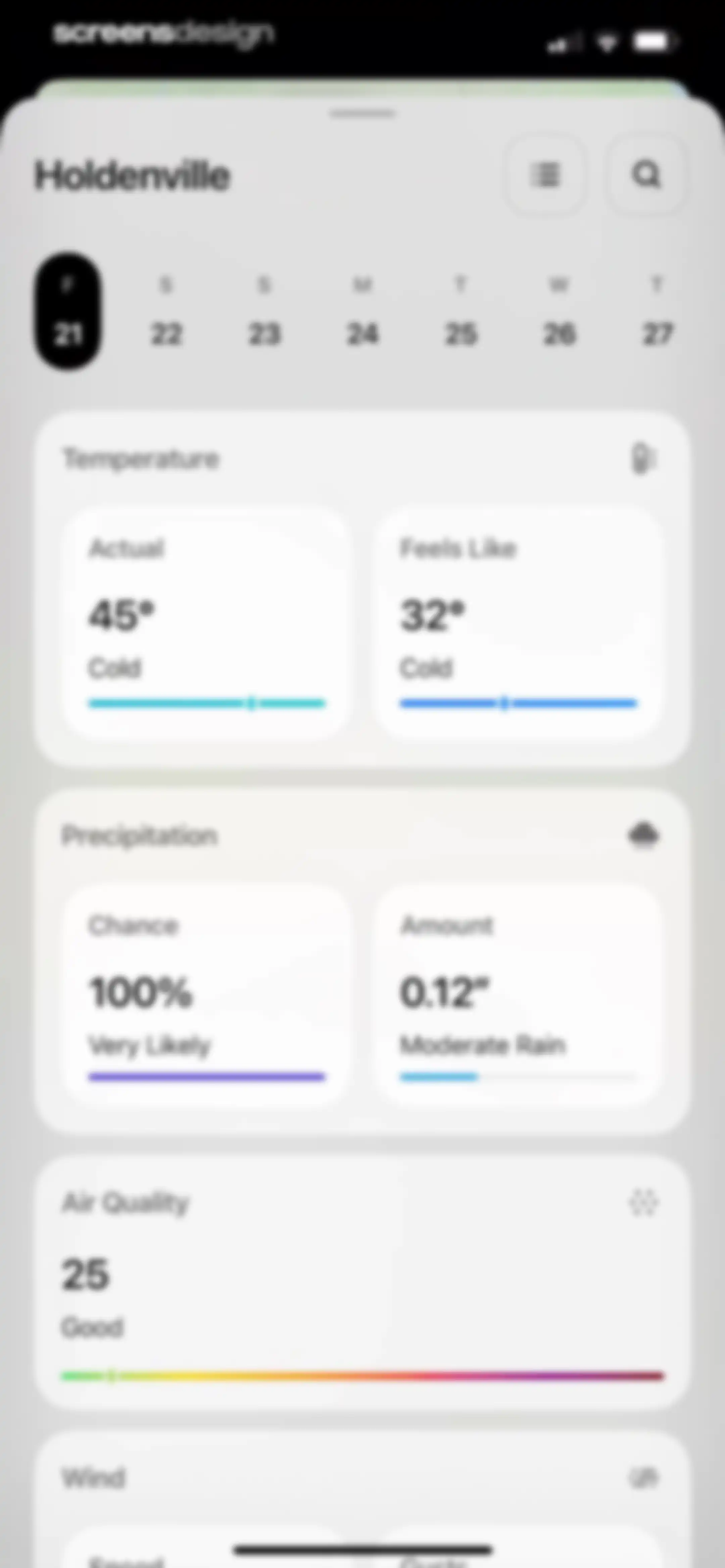 Element: Weather Radar screen 40