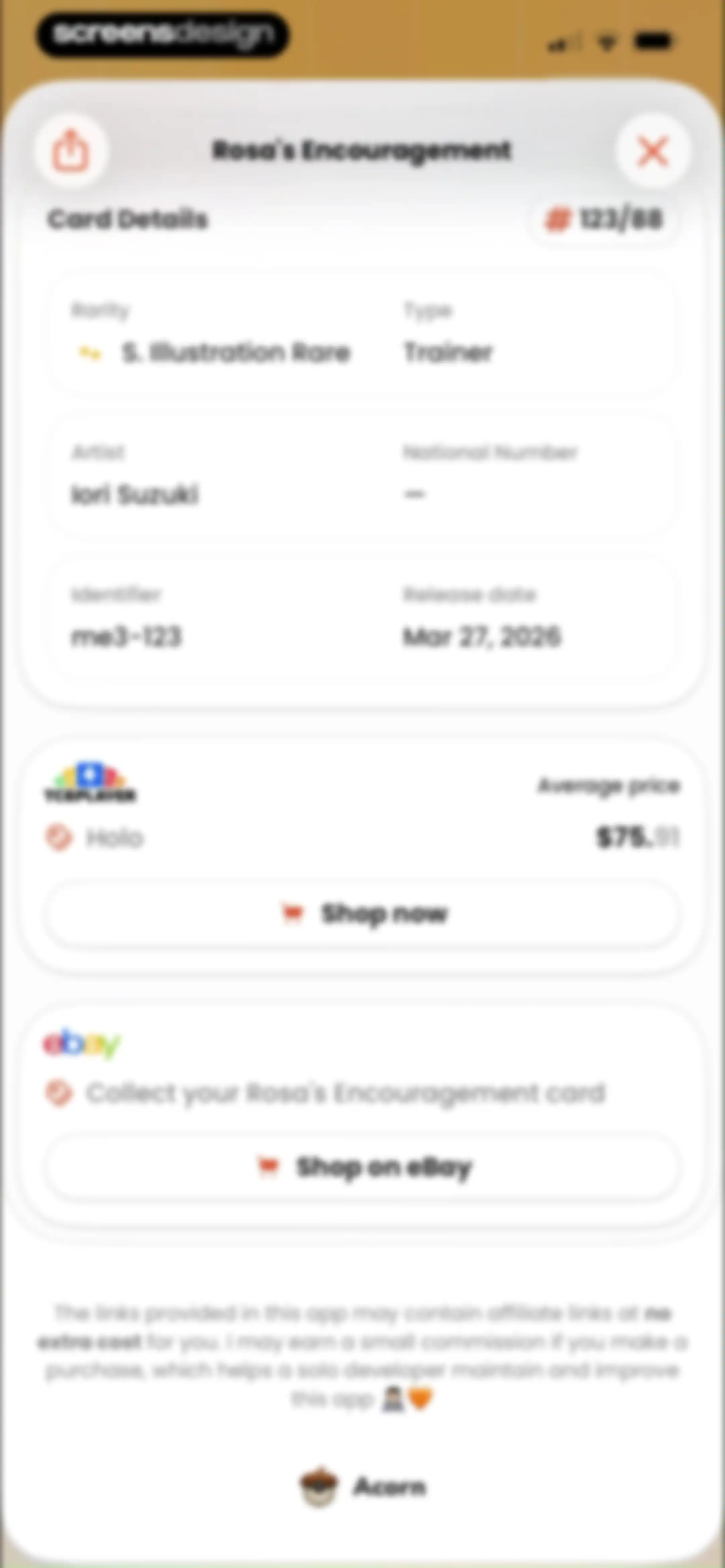 Acorn TCG ‒ Card Scanner App screen 41