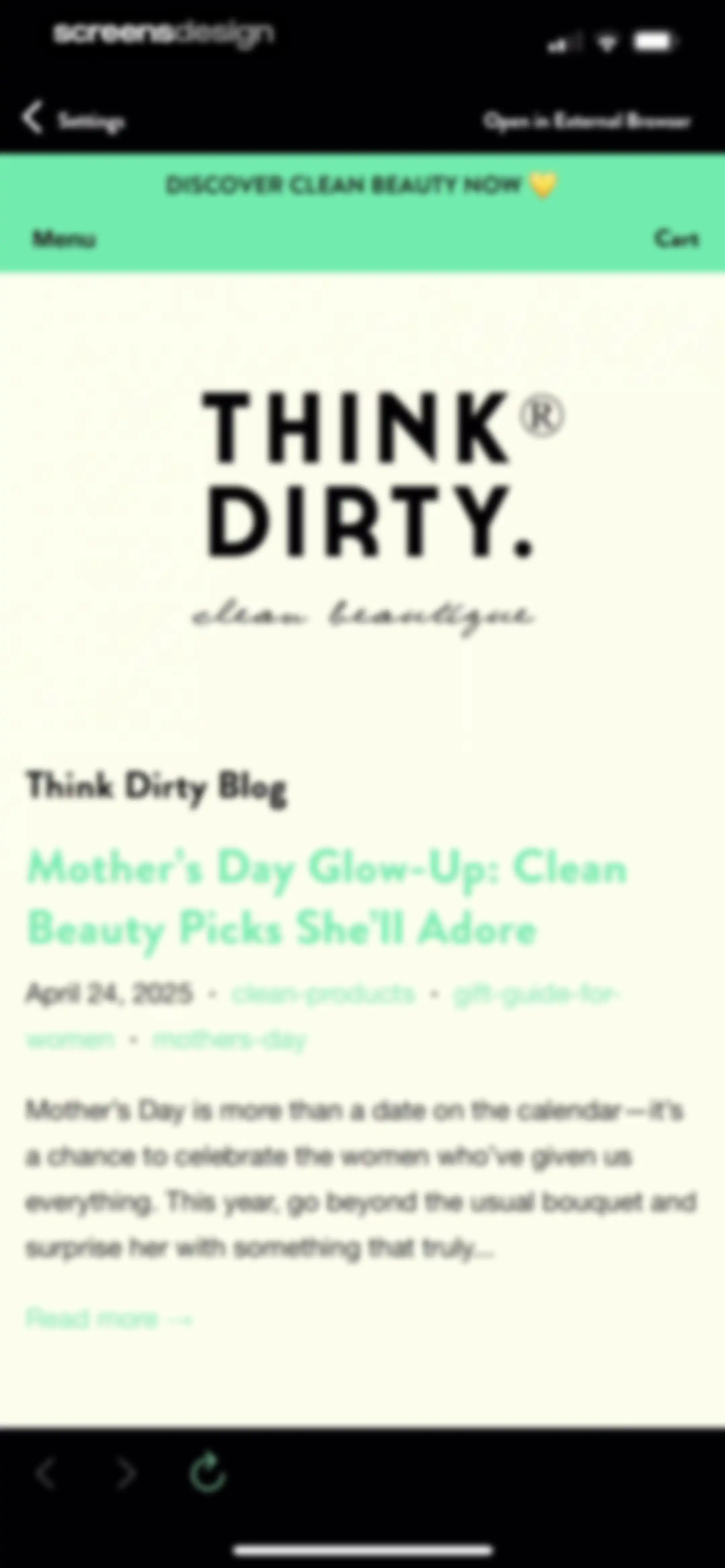 Think Dirty – Shop Clean screen 149