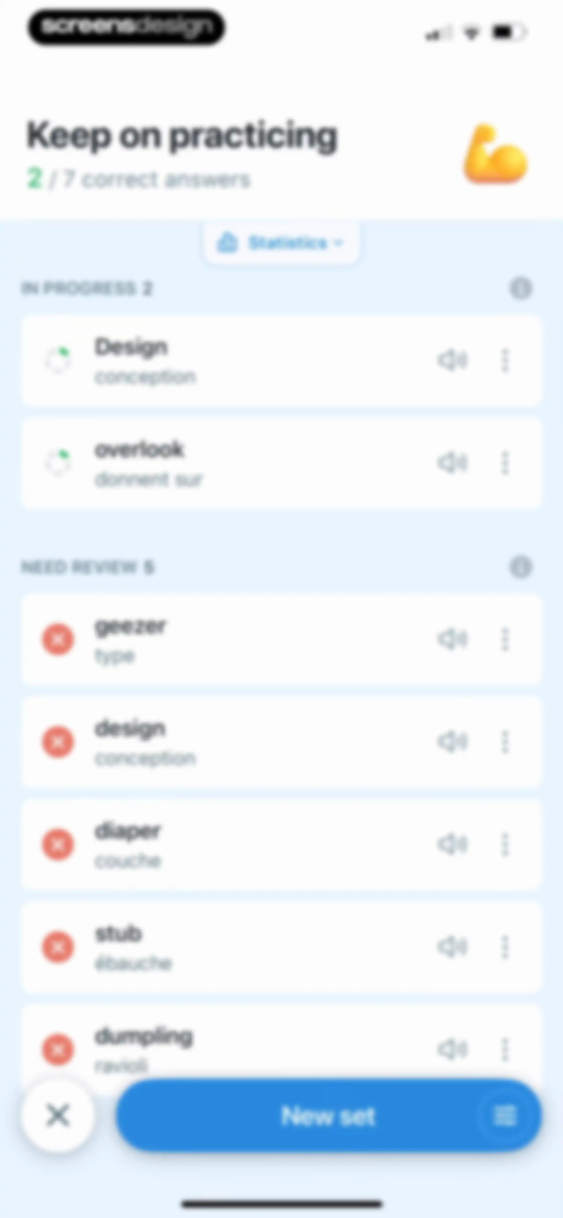Reverso translate and learn screen 58