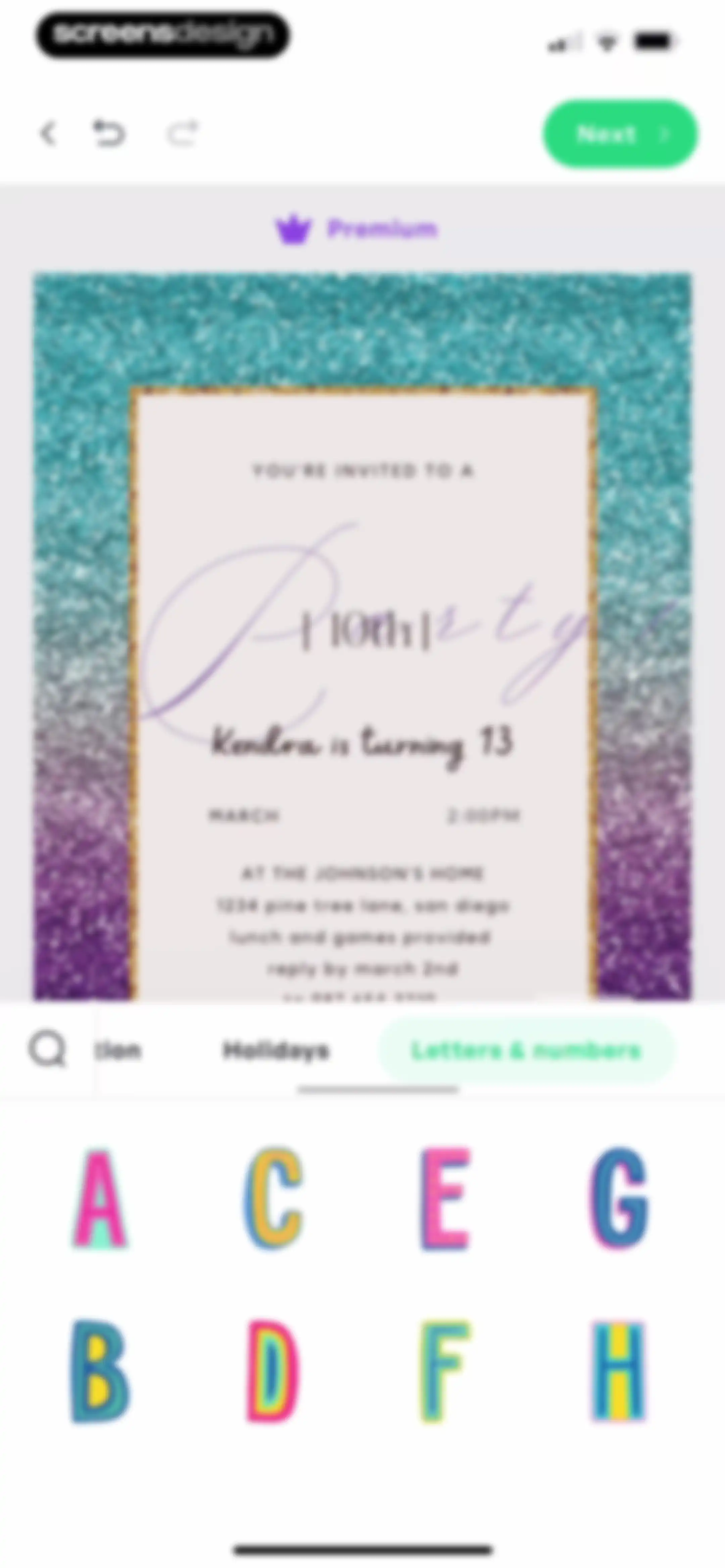 Invitation Maker: Cards & RSVP screen 39