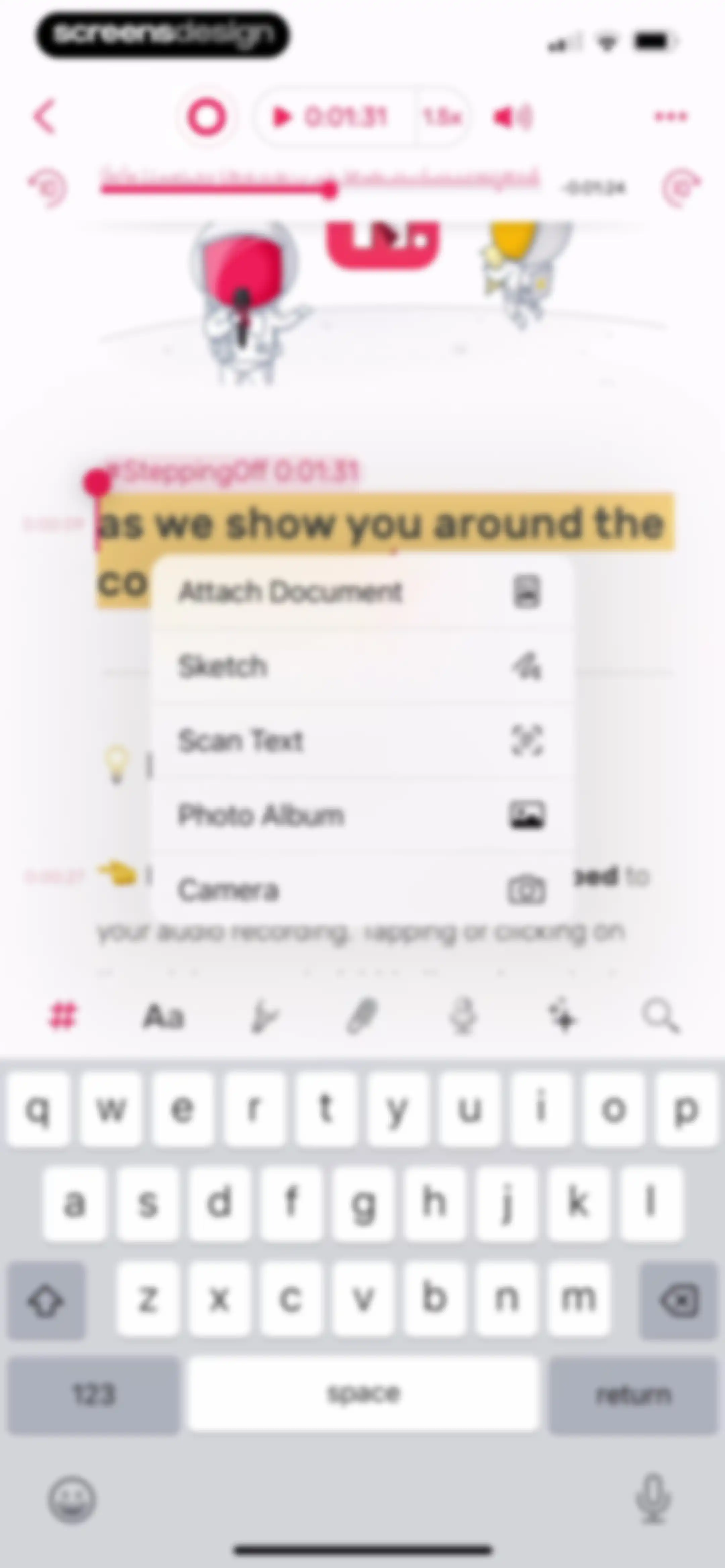 Noted: Record & AI Transcribe screen 35