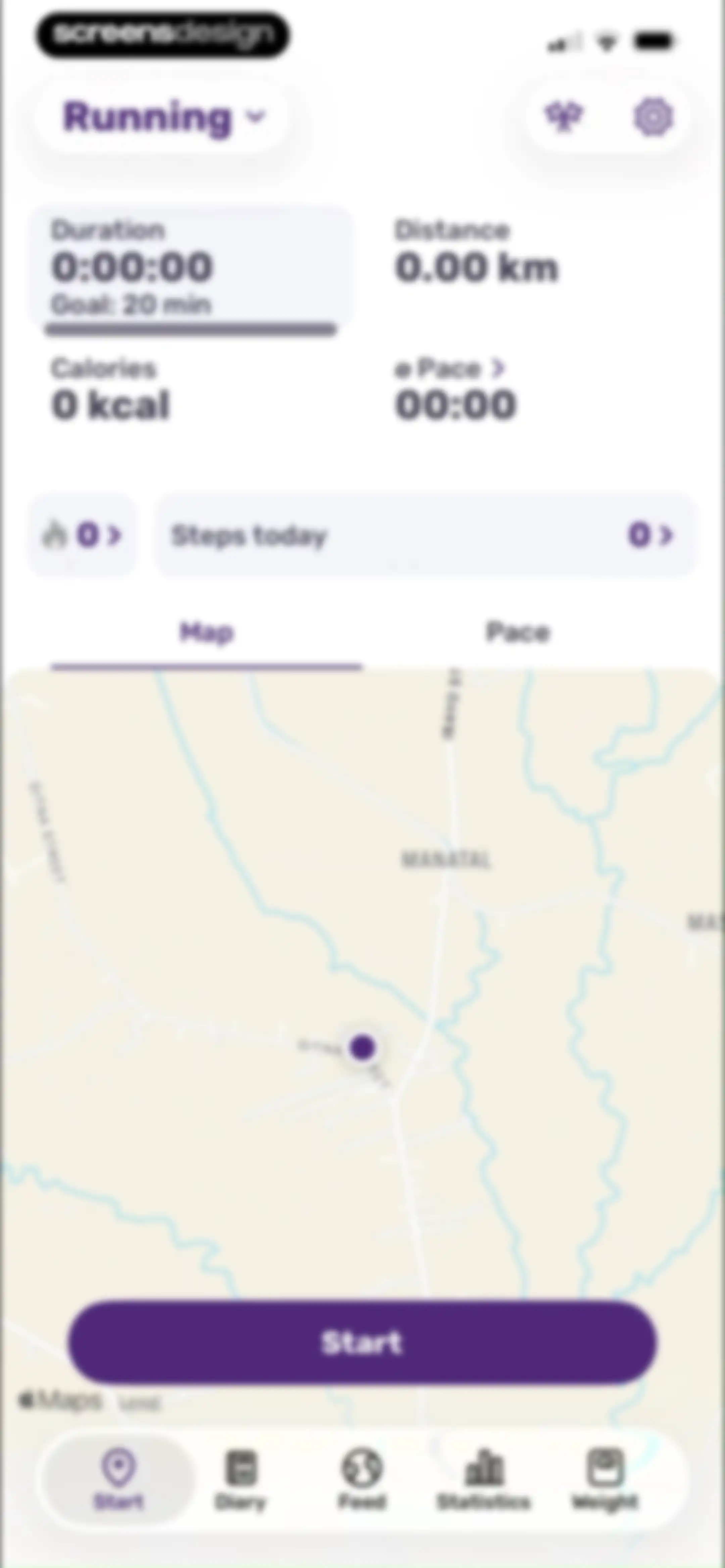 Running Tracker App – FITAPP screen 67