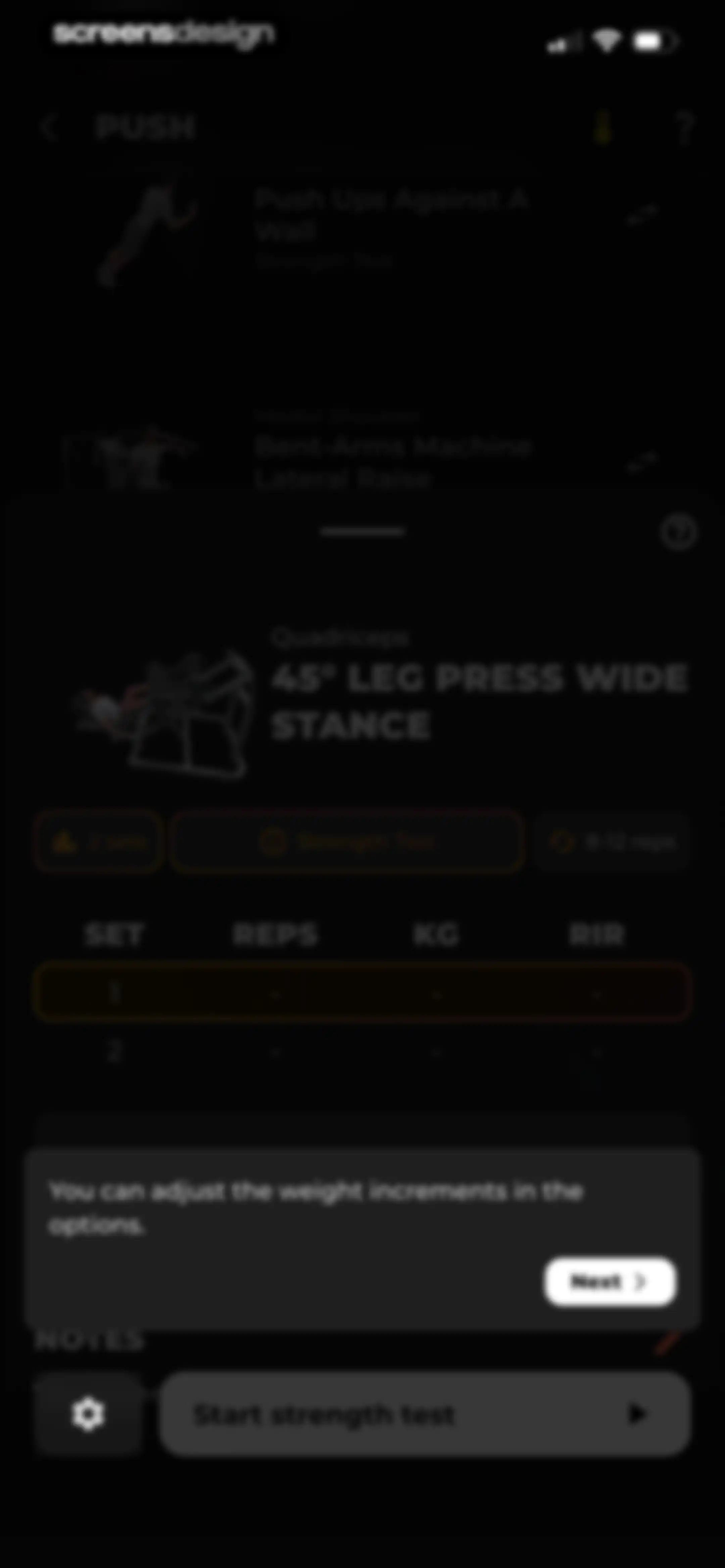 MCI - Personal Training AI screen 84