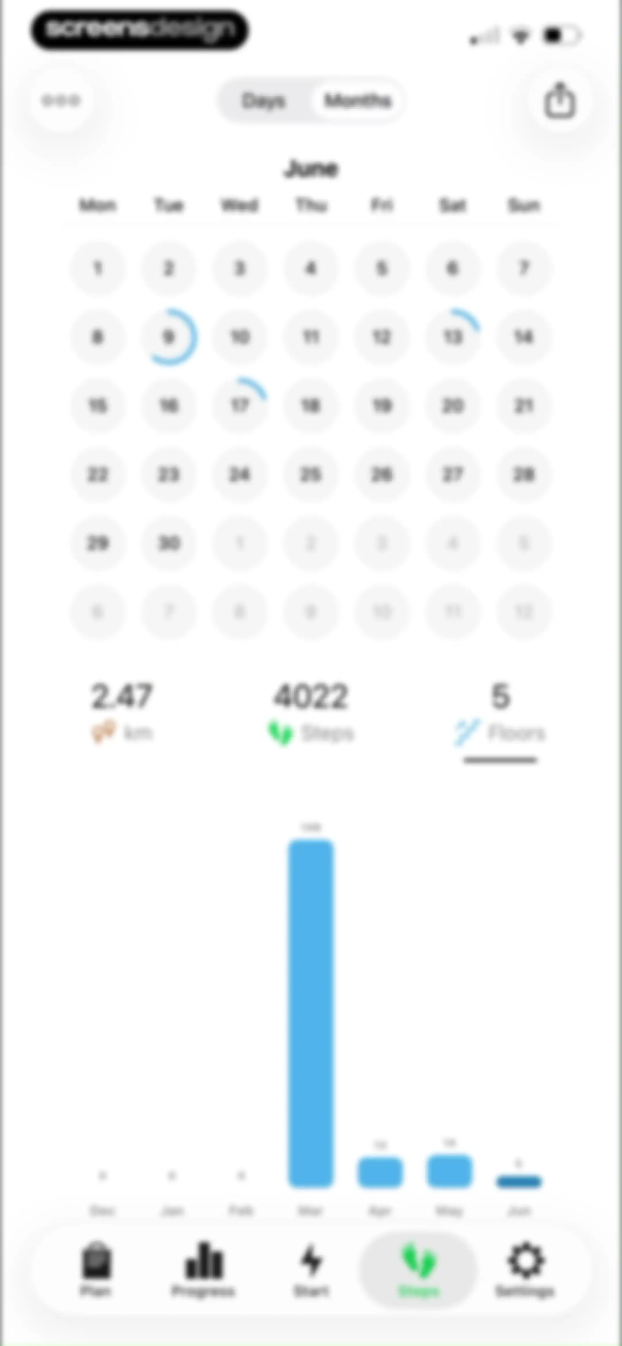 Running Walking Tracker Goals screen 79