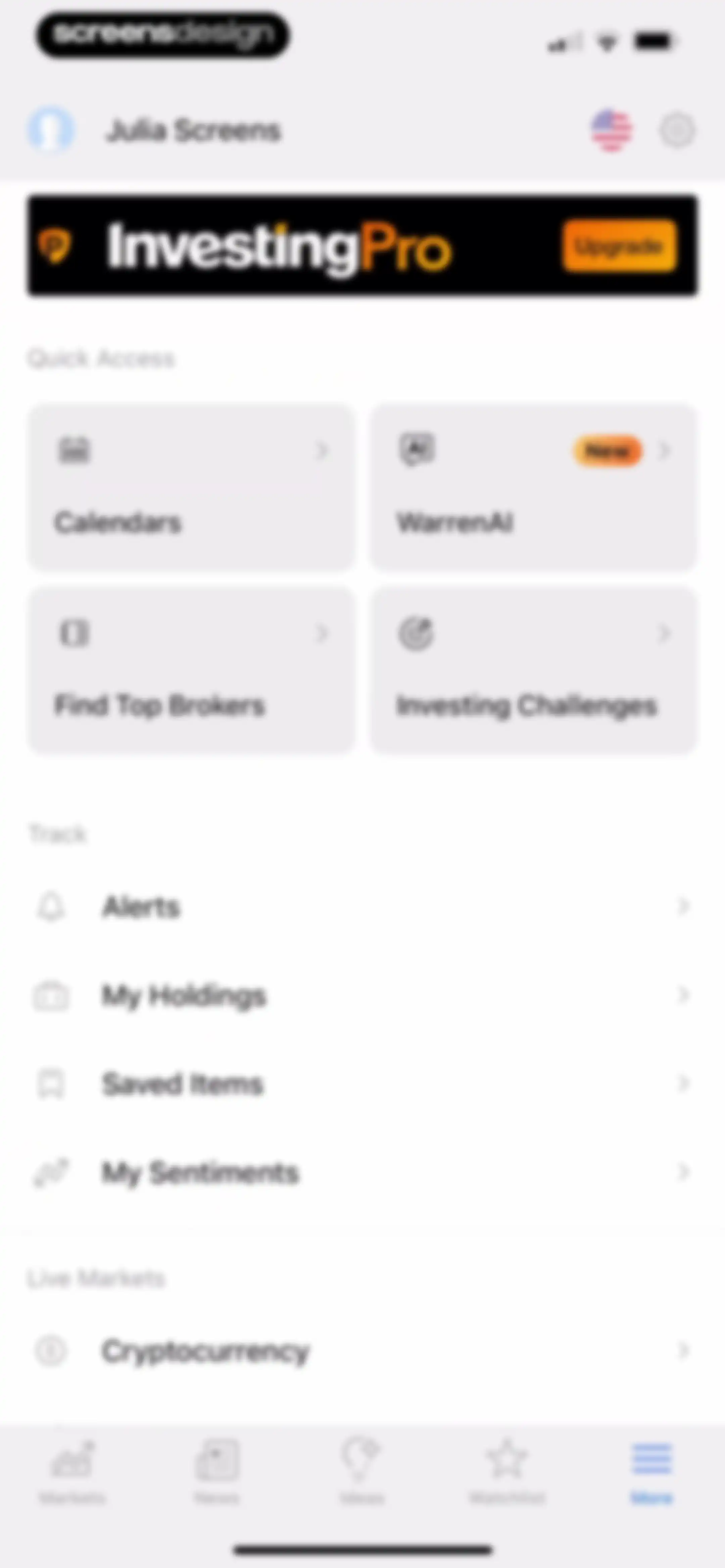 Investing.com: Stock Market screen 131