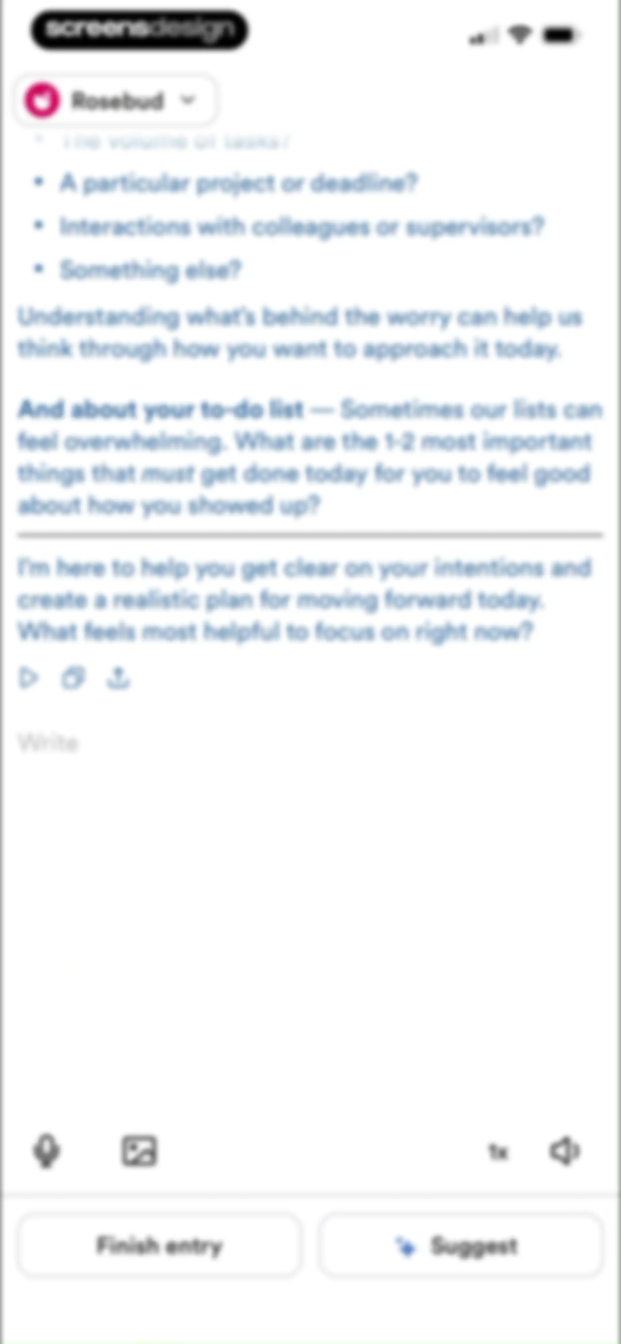 Rosebud: AI Journal & Diary screen 21
