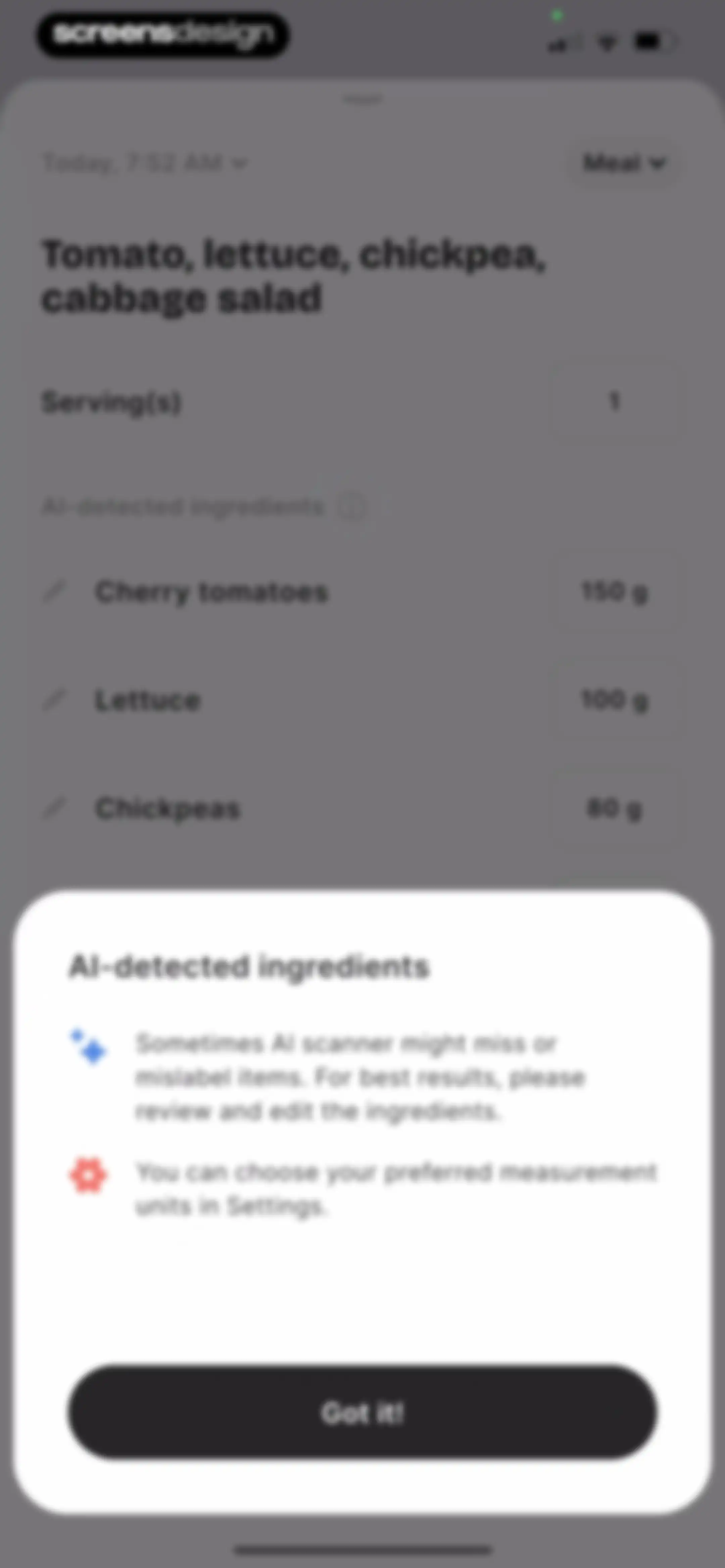 BitePal: Food Calorie Tracker screen 74