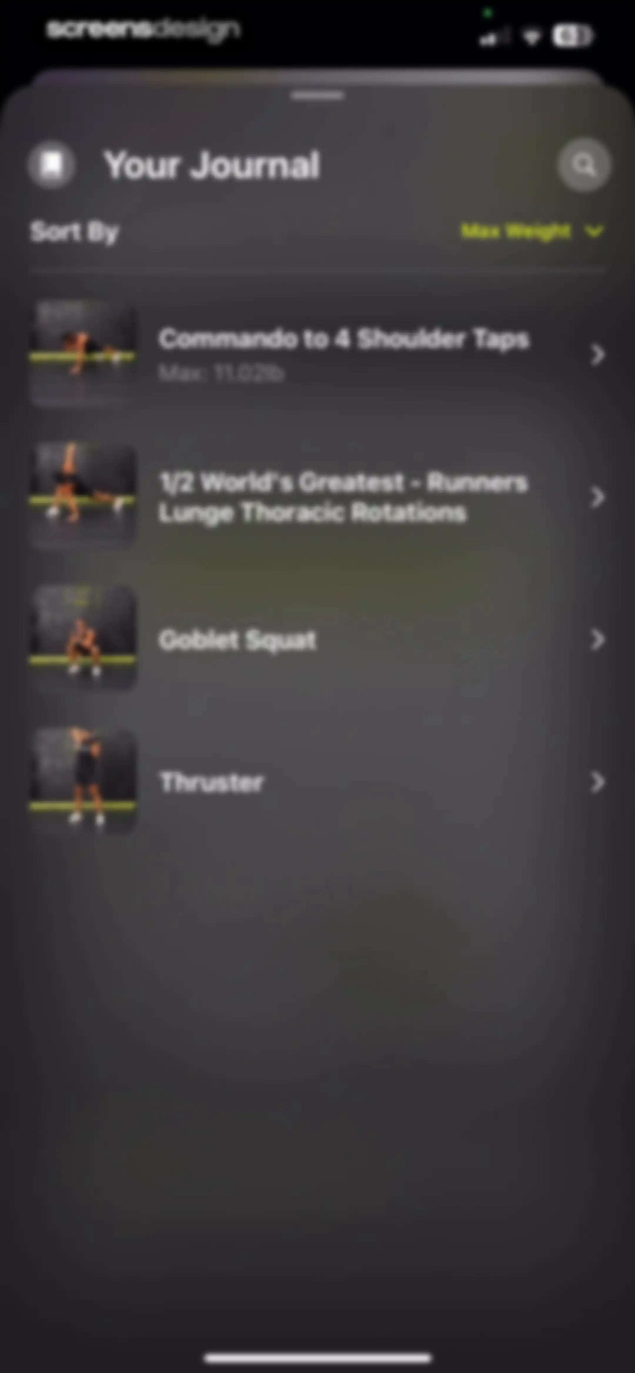 LADDER Strength Training Plans screen 105