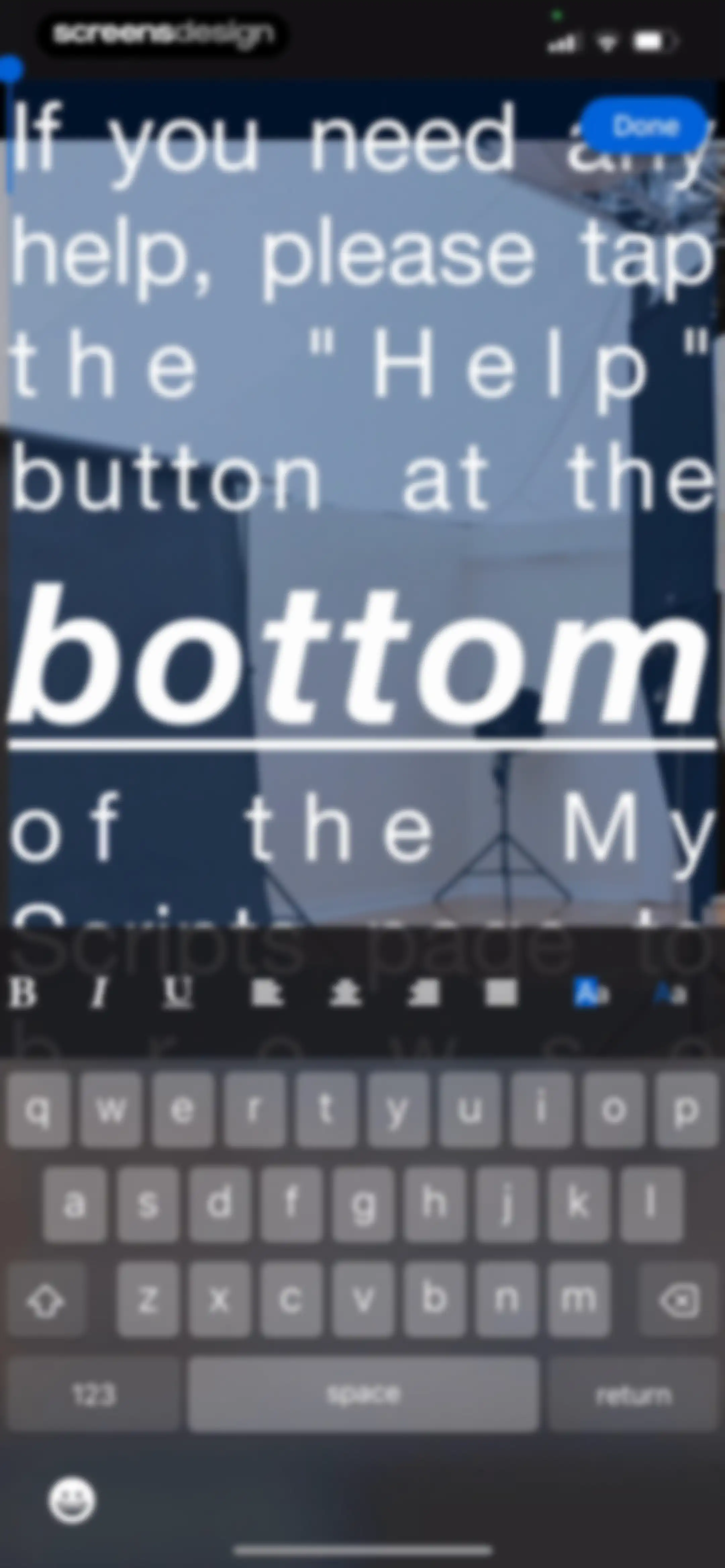 Teleprompter screen 50