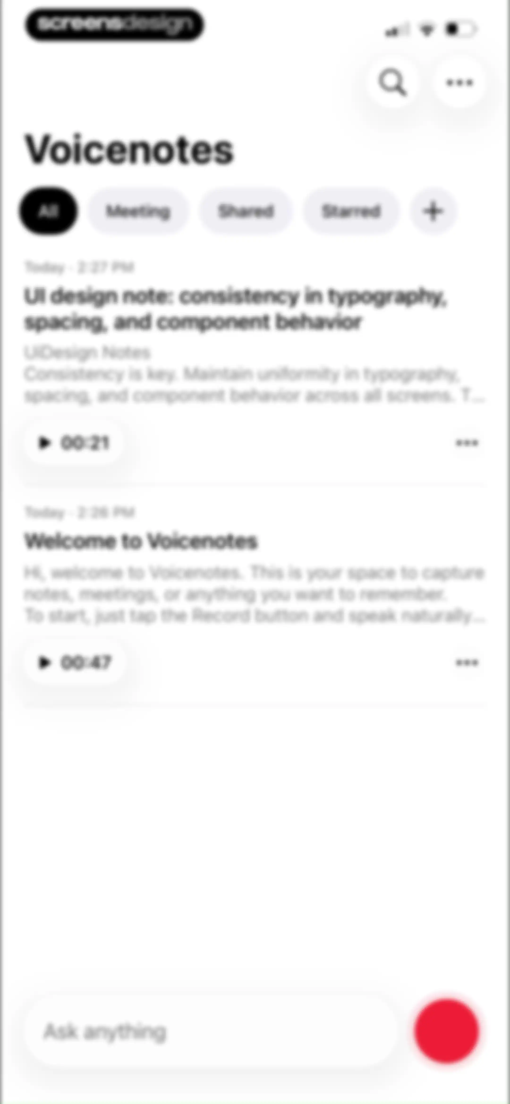 Voicenotes AI Notes & Meetings screen 43