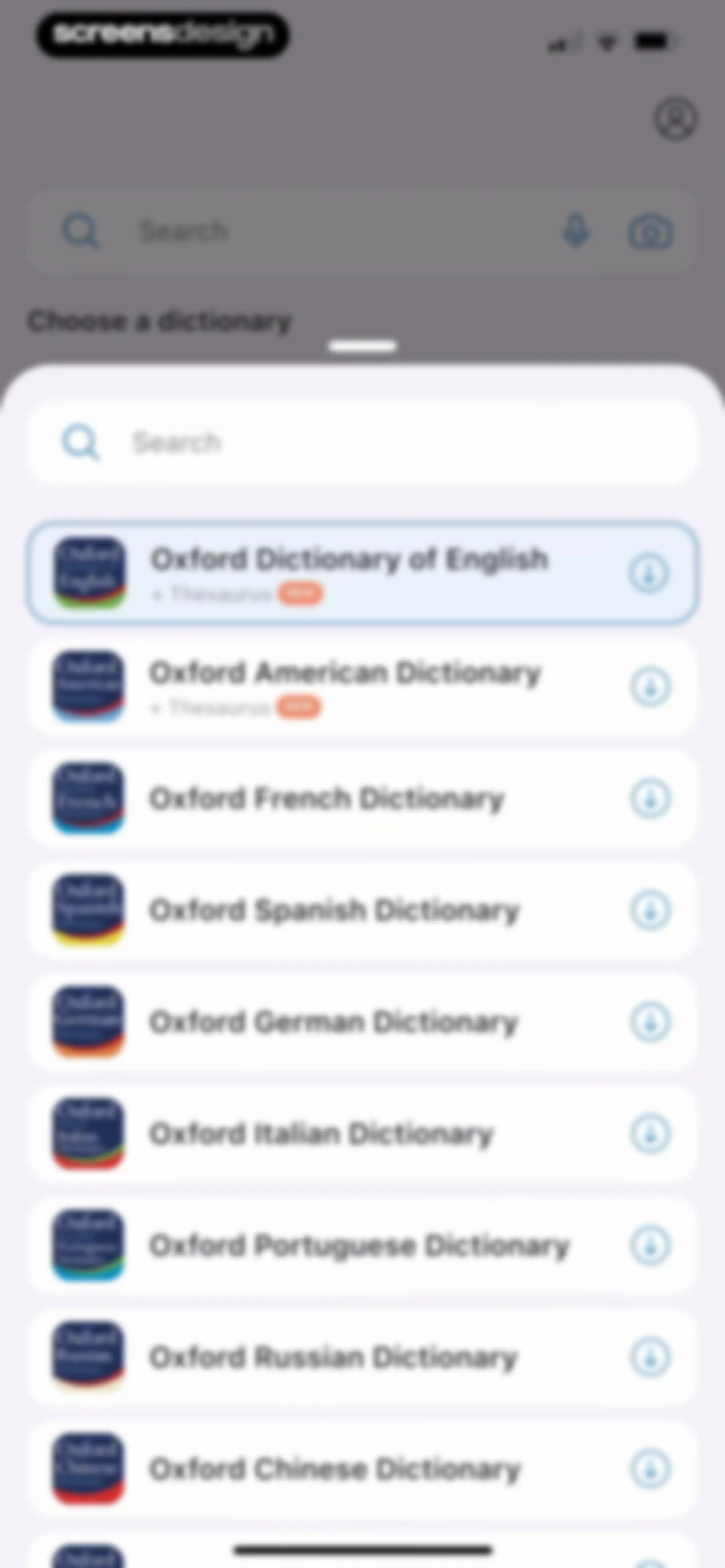 Oxford Dictionary & Thesaurus screen 10