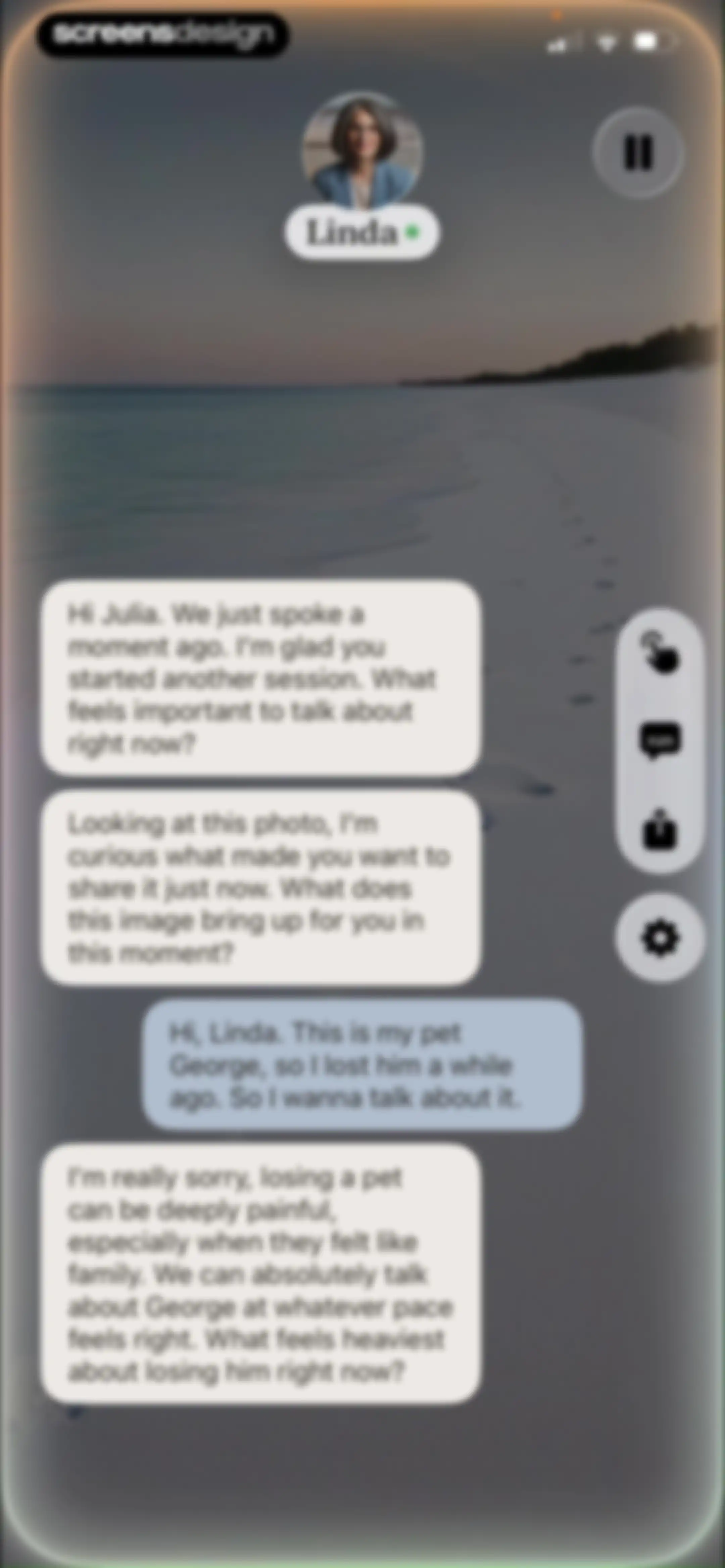 Sonia: AI for Mental Health screen 74
