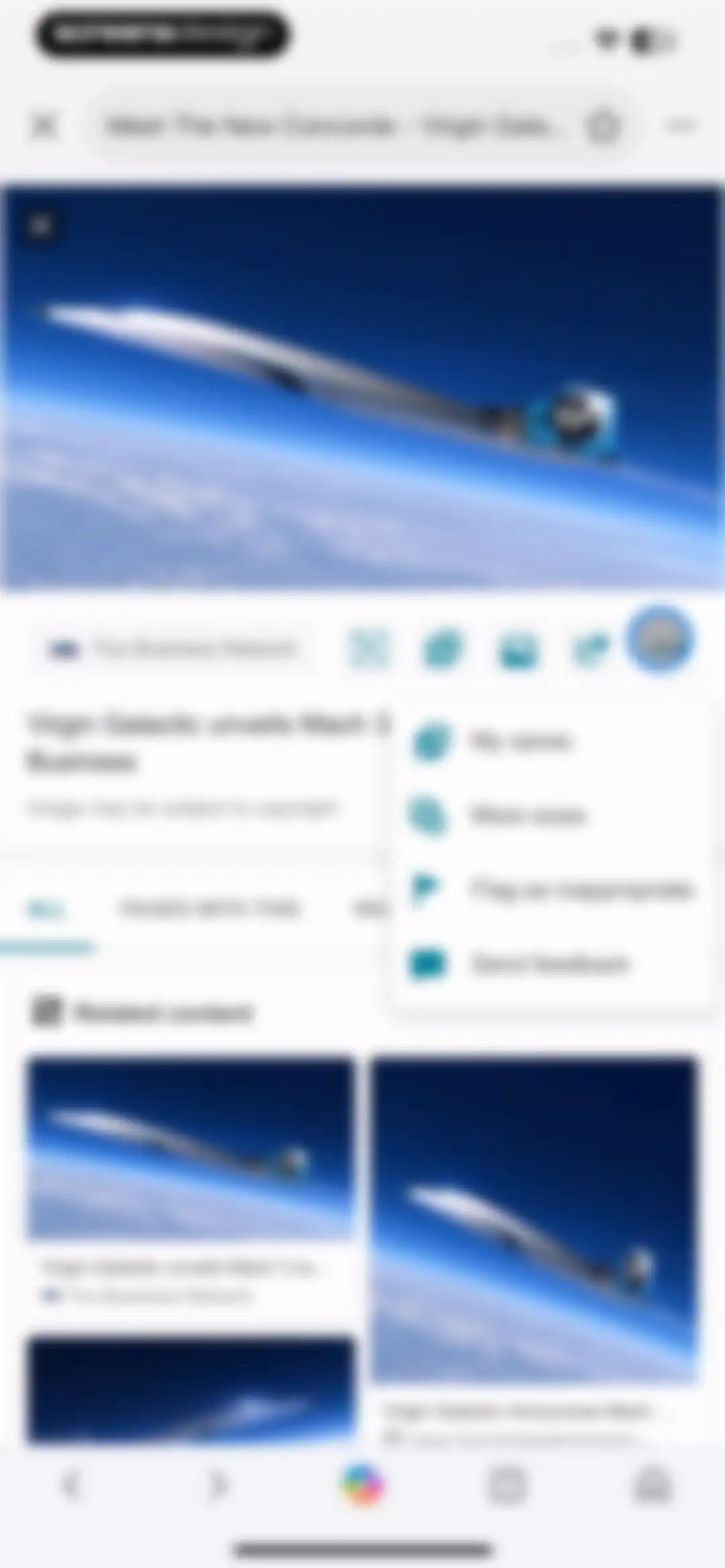 Microsoft Bing Search screen 100