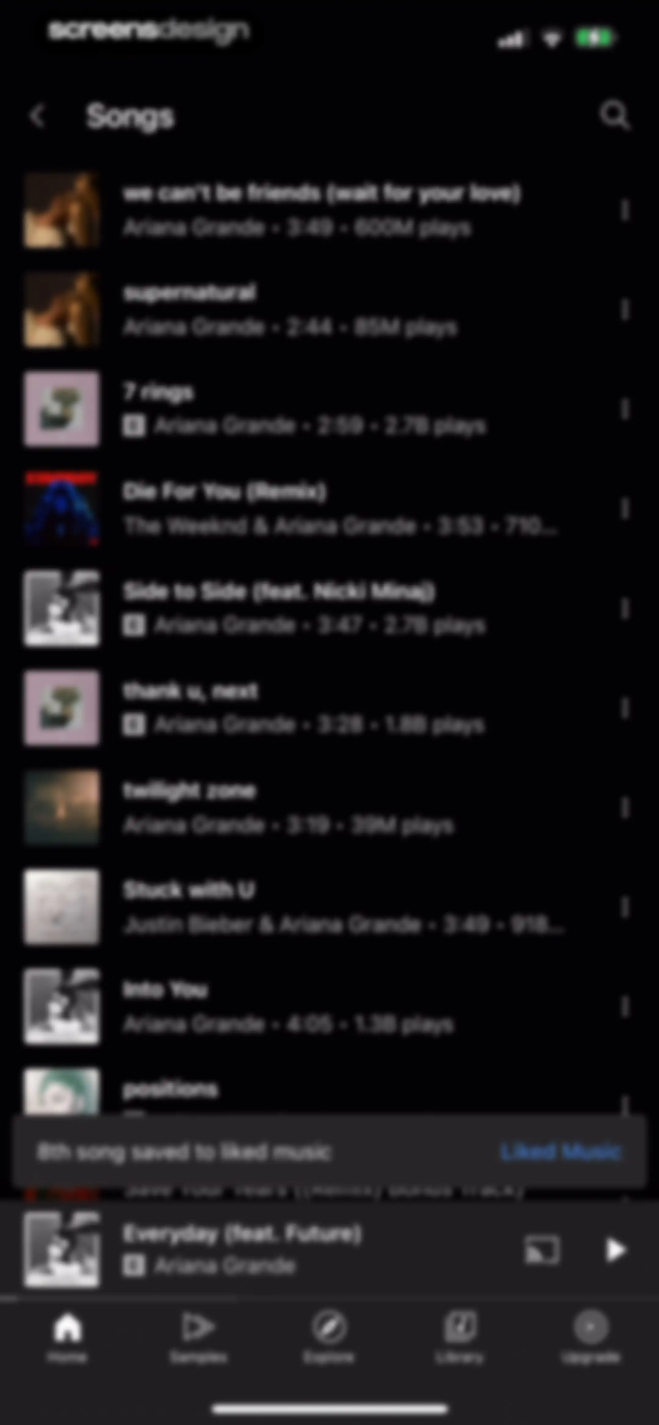 YouTube Music screen 83