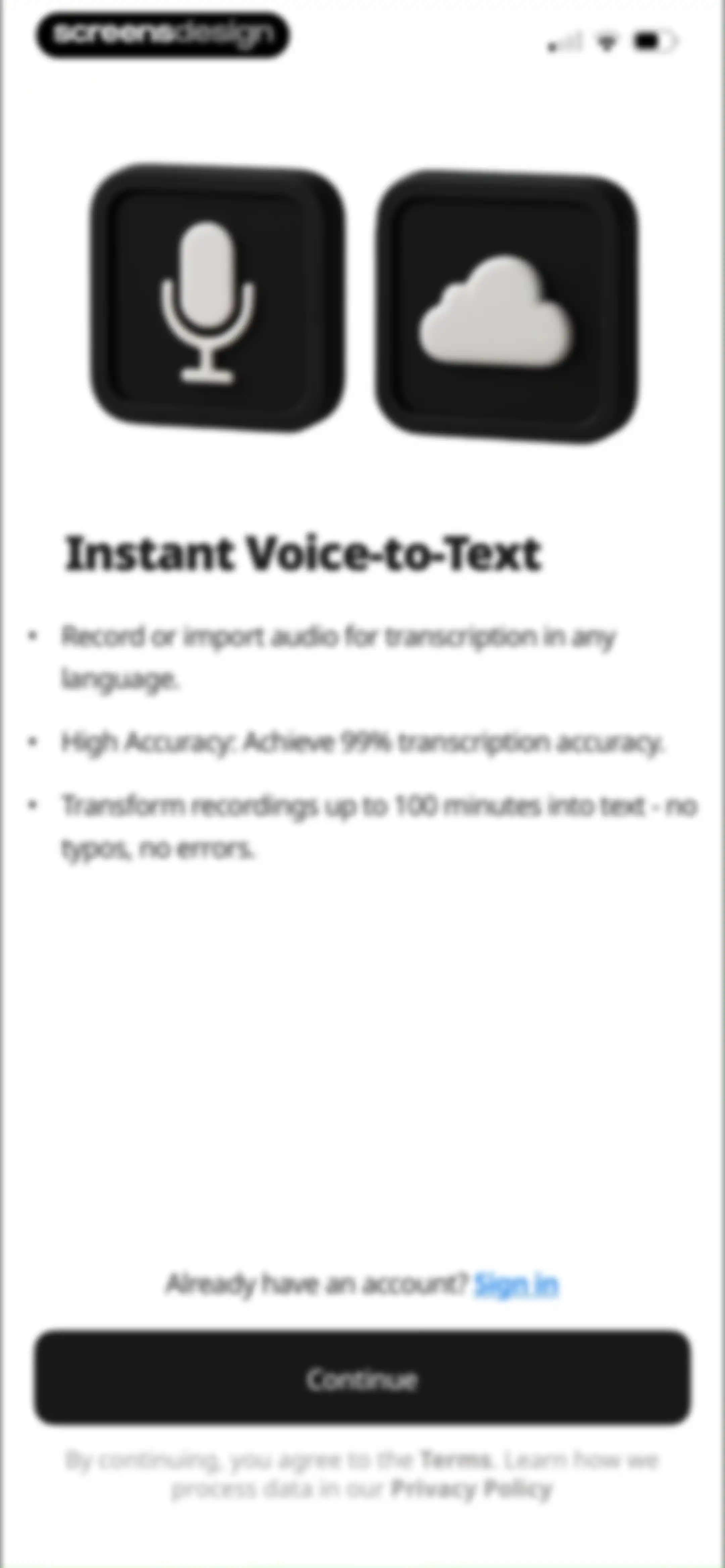 SpeakApp AI: Voice Notes screen 2