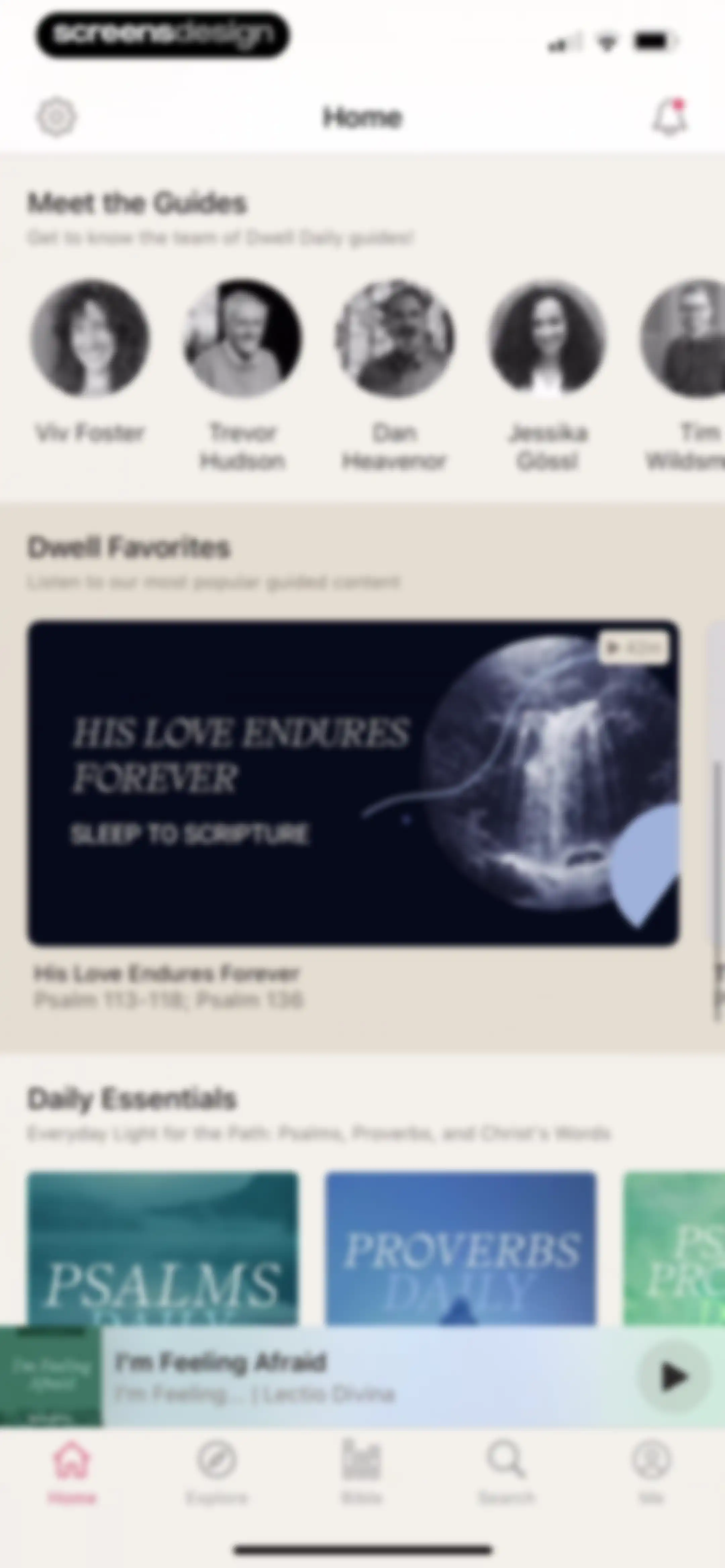Dwell: Audio Bible screen 63